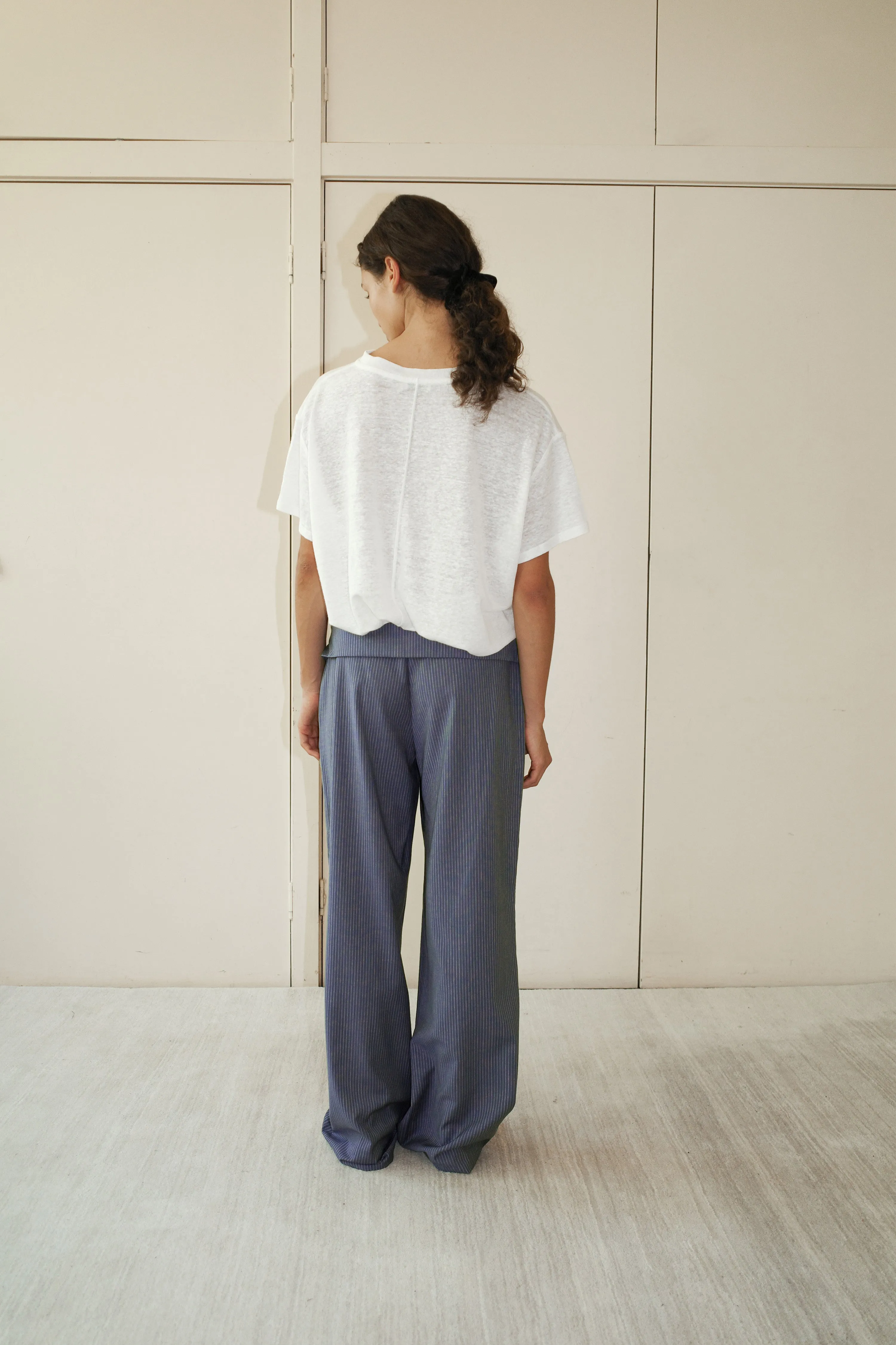 Folded Wool Pant - Navy Stripe sold by Deiji Studios product image thumbnail 3