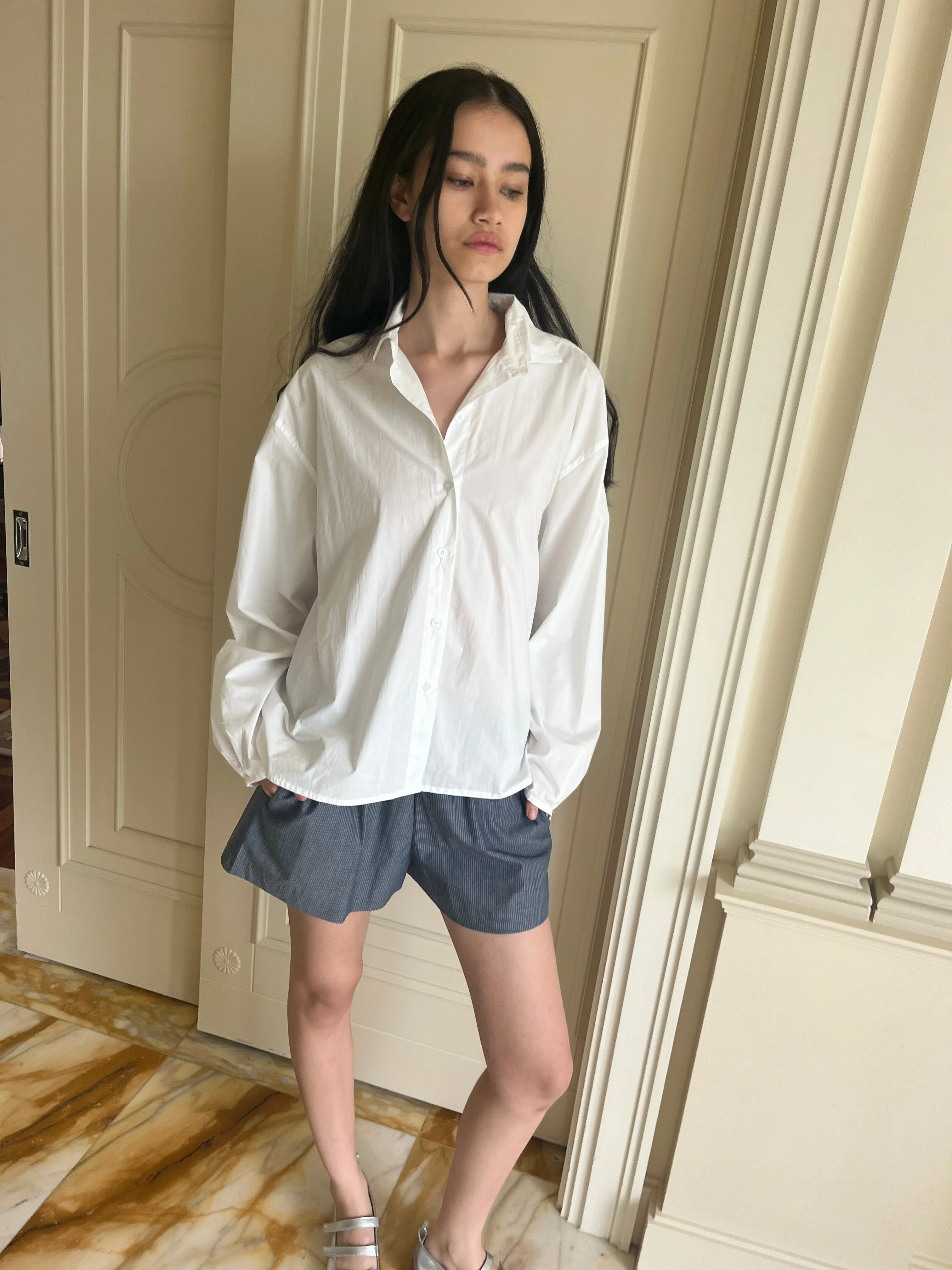 Organic Cotton Boxer - Blue Pinstripe sold by Deiji Studios product image thumbnail 4