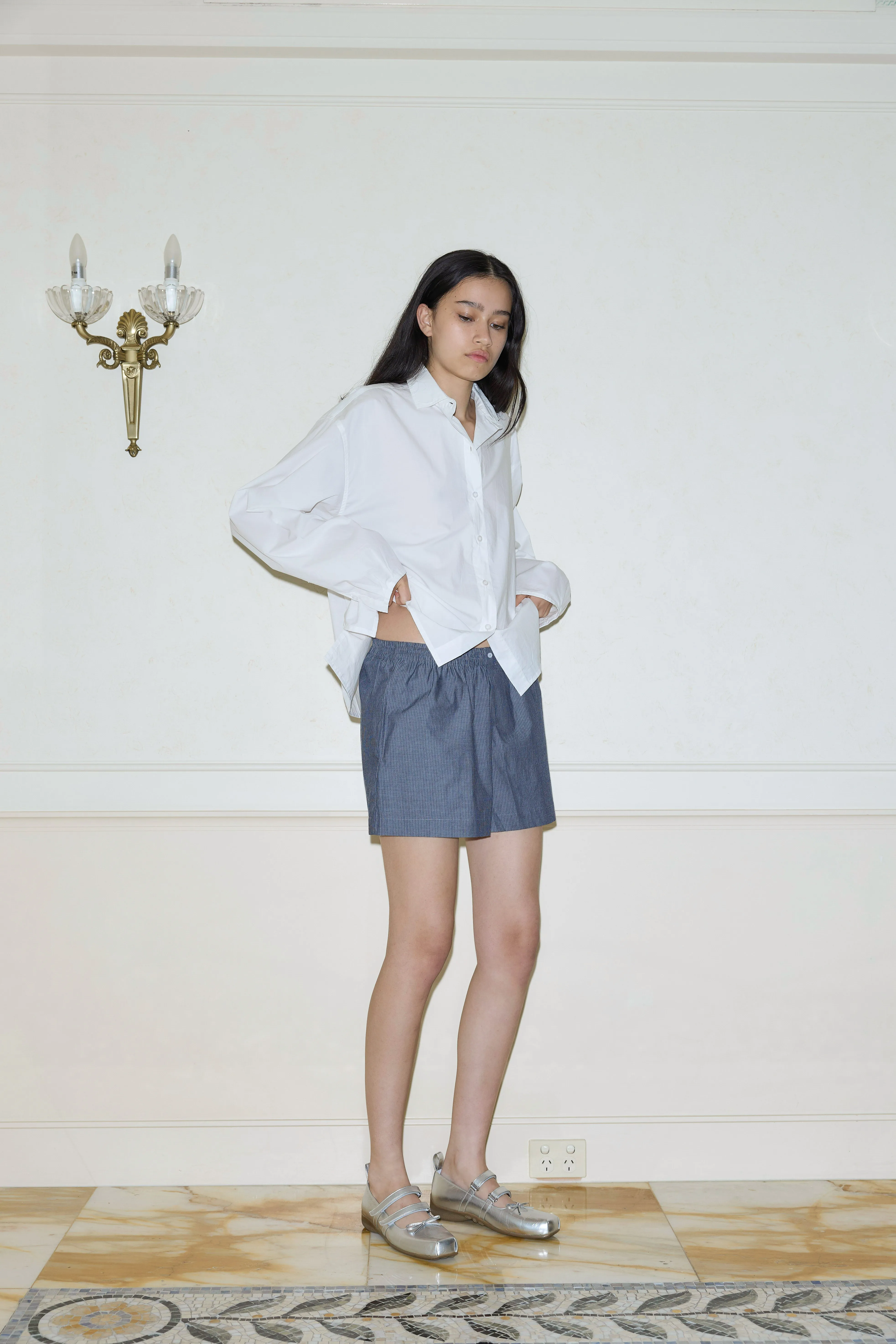 Organic Cotton Boxer - Blue Pinstripe sold by Deiji Studios product image thumbnail 5