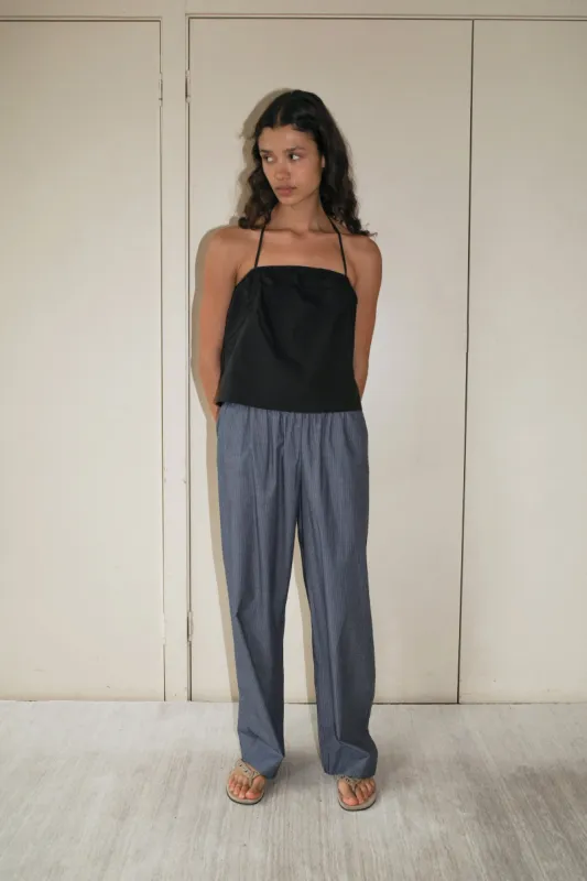 Ease Trouser - Blue Pinstripe sold by Deiji Studios