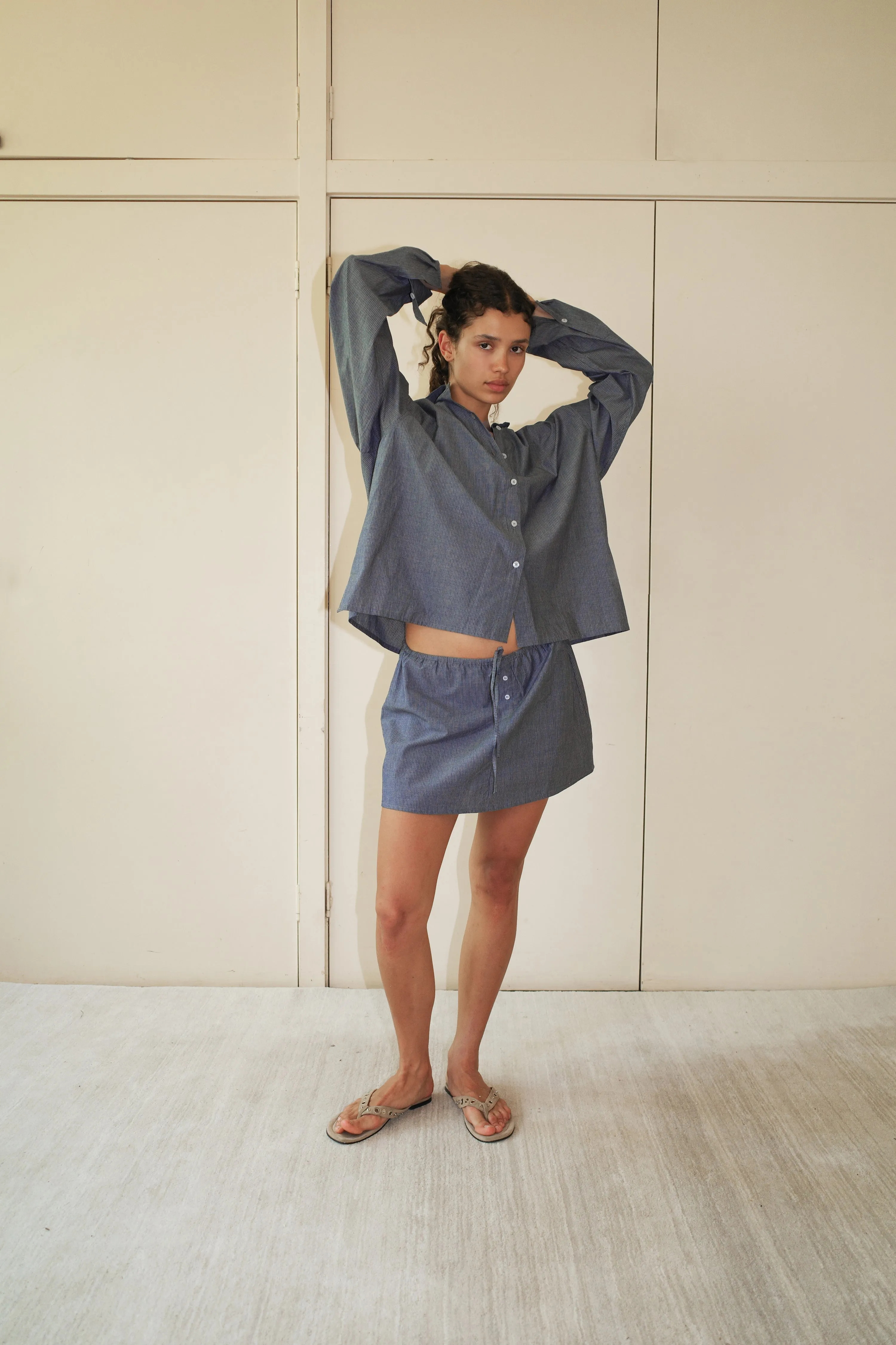 Day Shirt - Blue Pinstripe sold by Deiji Studios product image thumbnail 4