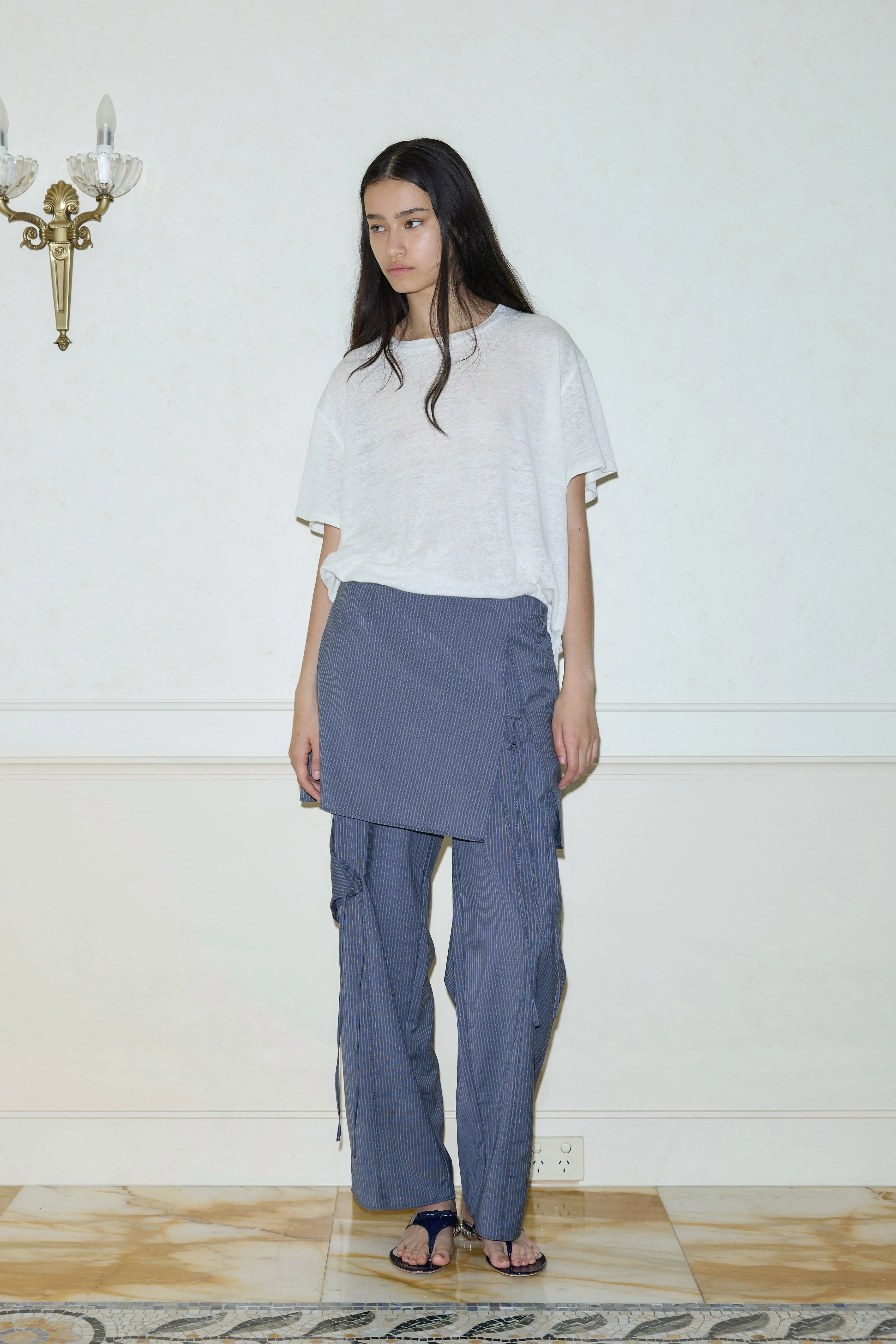 Two Ties Skirt - Navy Stripe sold by Deiji Studios product image thumbnail 4