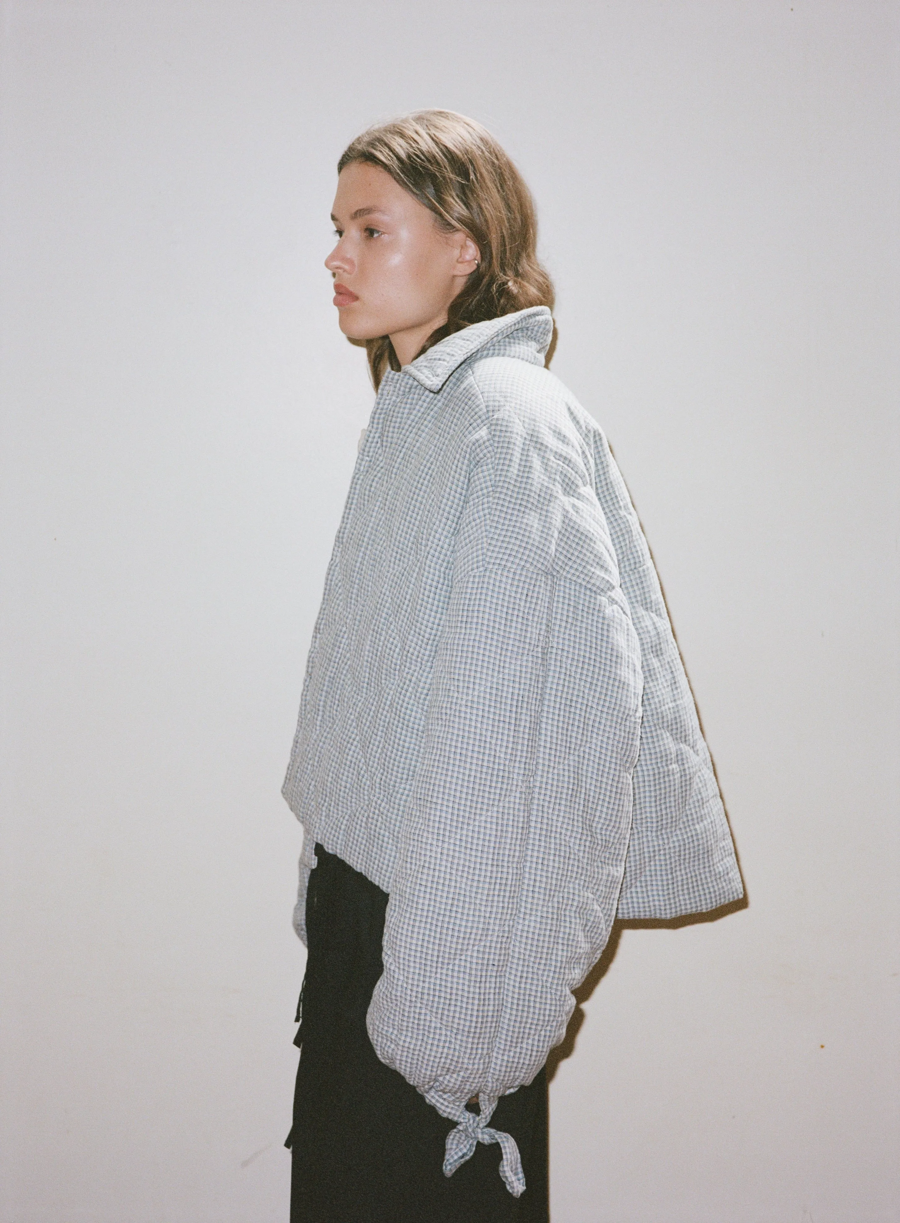 The Collared Quilt Coat - Field Check sold by Deiji Studios product image thumbnail 4