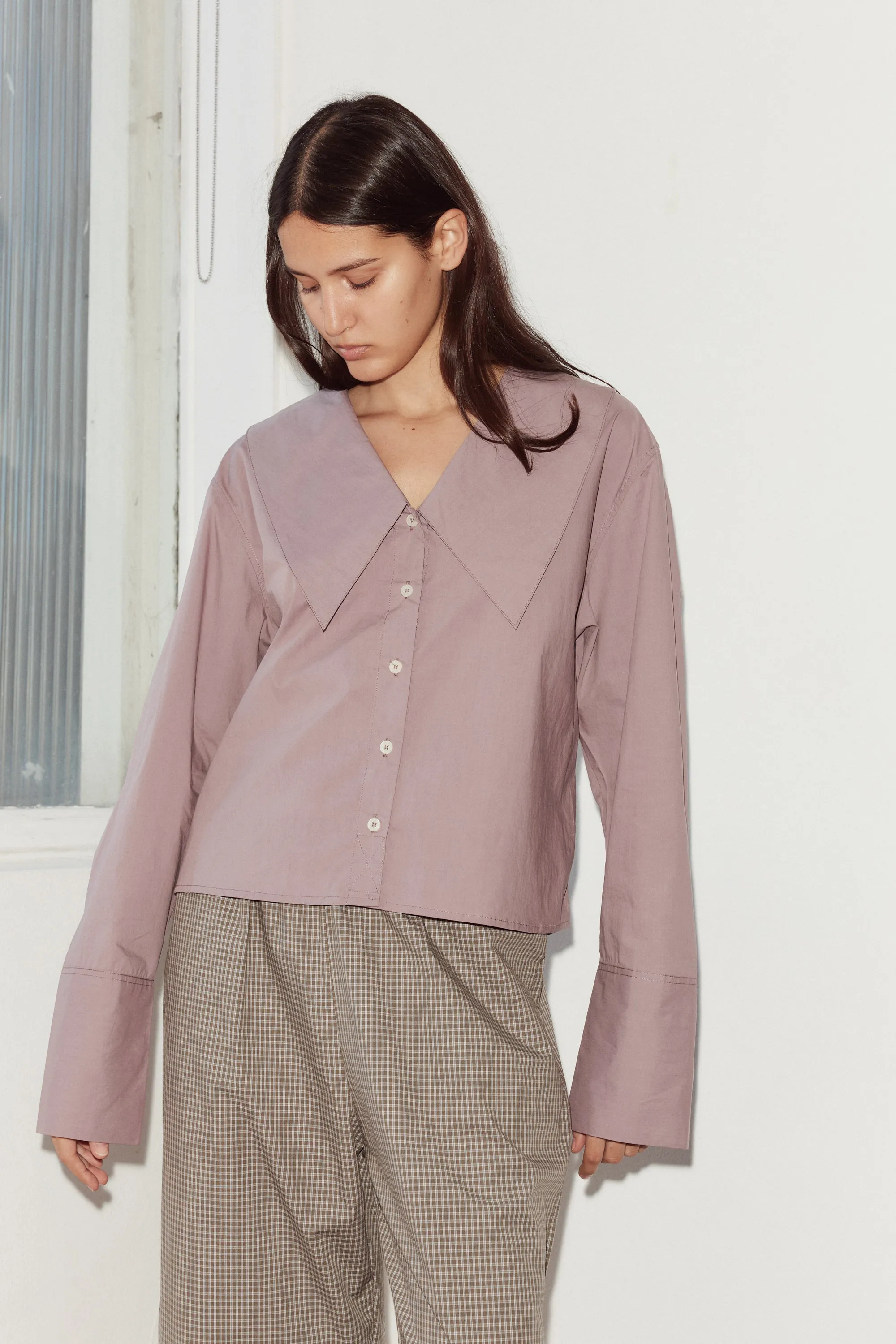 Oversized Collared Shirt - Mauve sold by Deiji Studios product image thumbnail 2