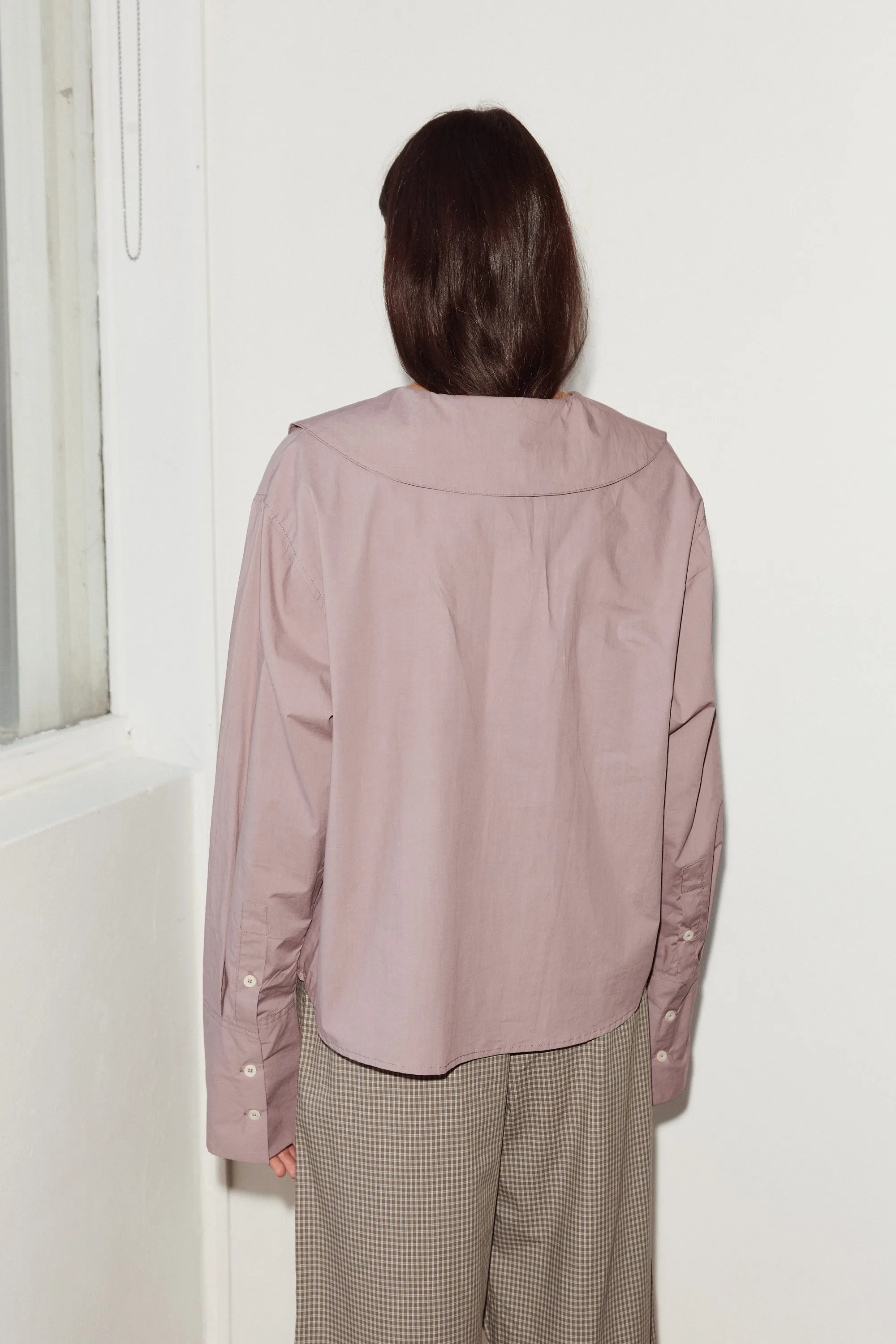 Oversized Collared Shirt - Mauve sold by Deiji Studios product image thumbnail 4
