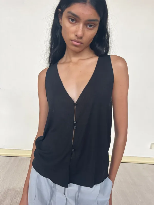 Button Up Knit Tank made by Deiji Studios