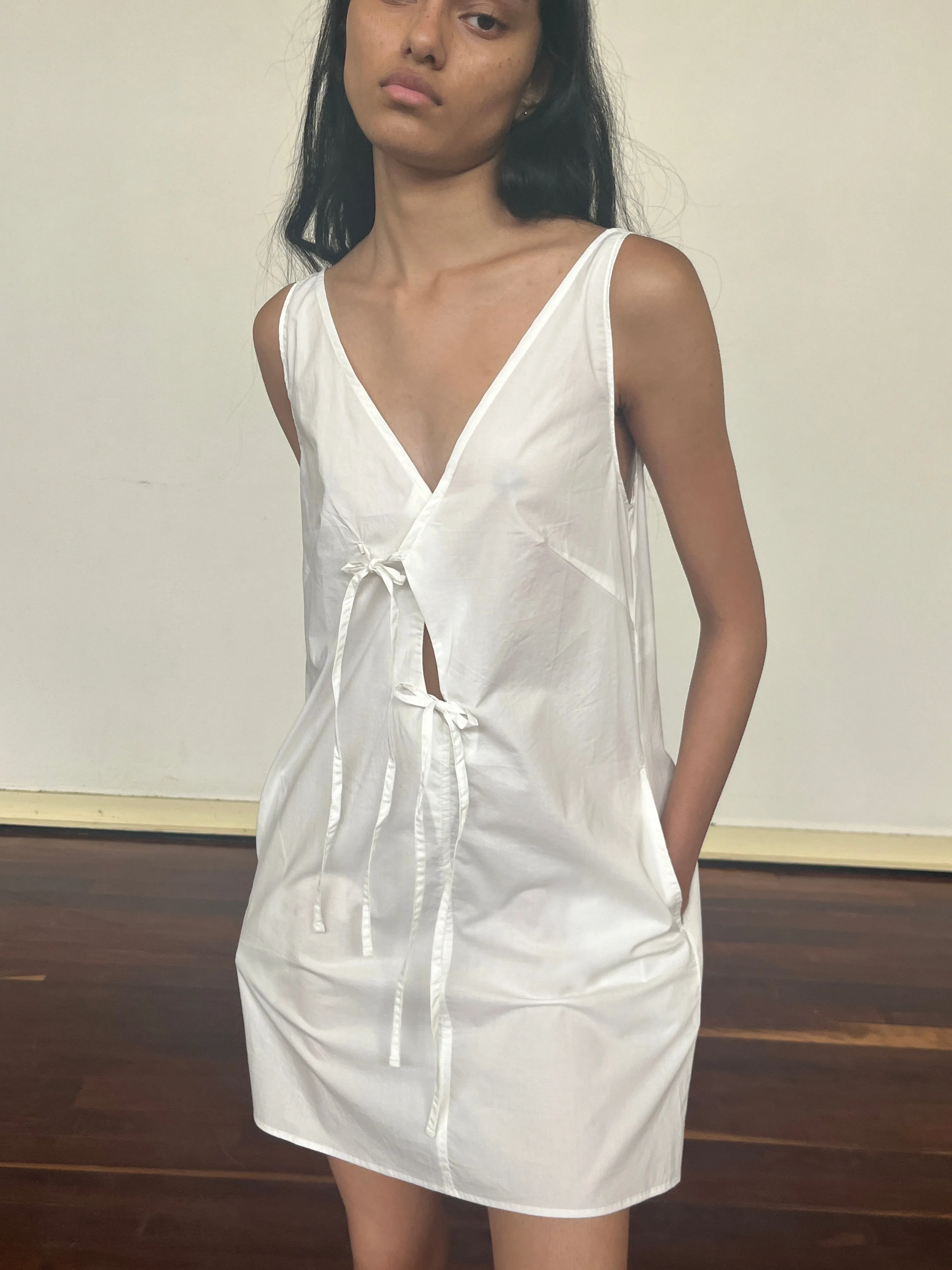 Open Tie Mini Dress sold by Deiji Studios product image thumbnail 2