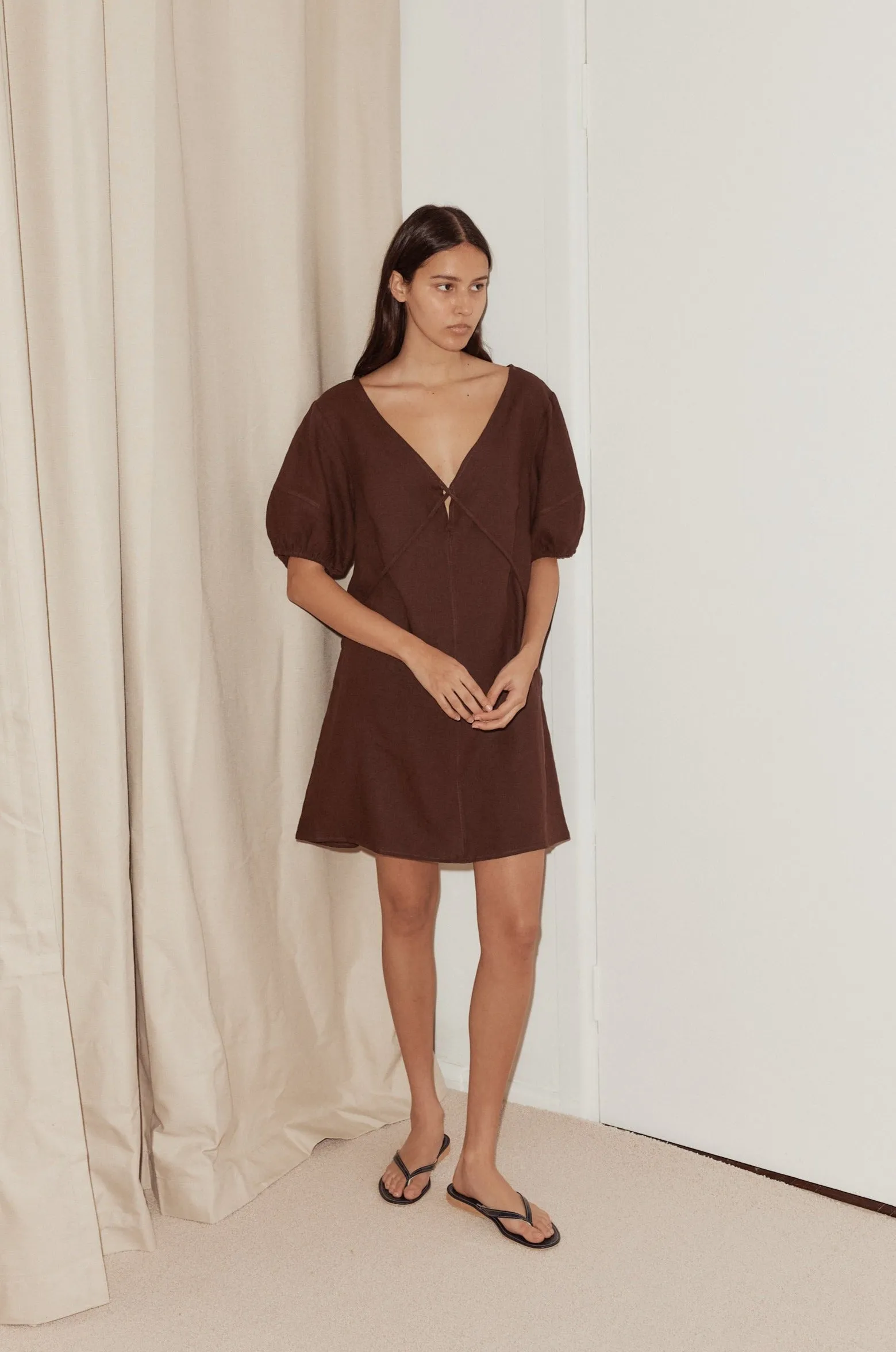 Tie Seamed Short Dress sold by Deiji Studios product image thumbnail 2
