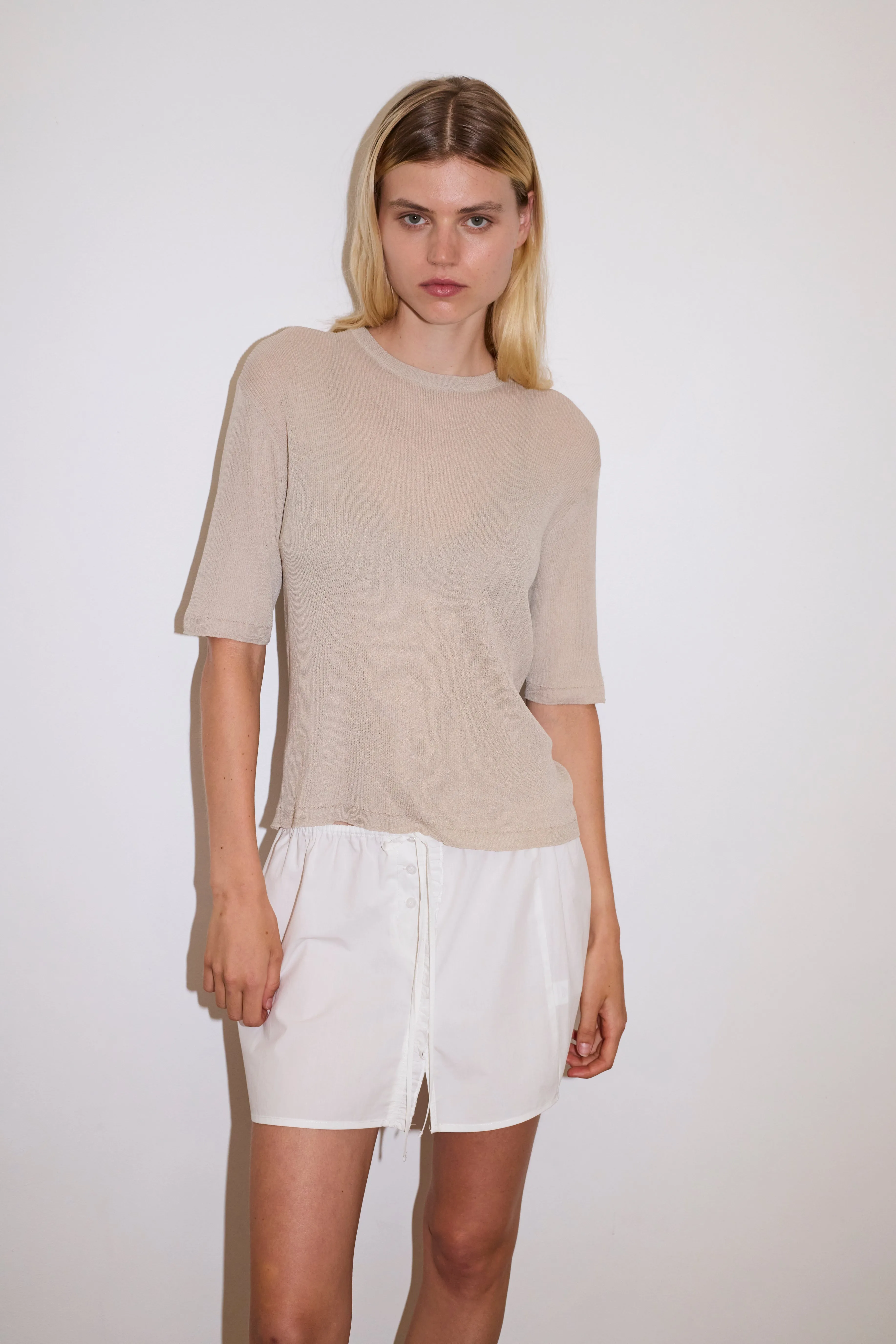 Ruffle Mini Skirt - White sold by Deiji Studios product image thumbnail 3