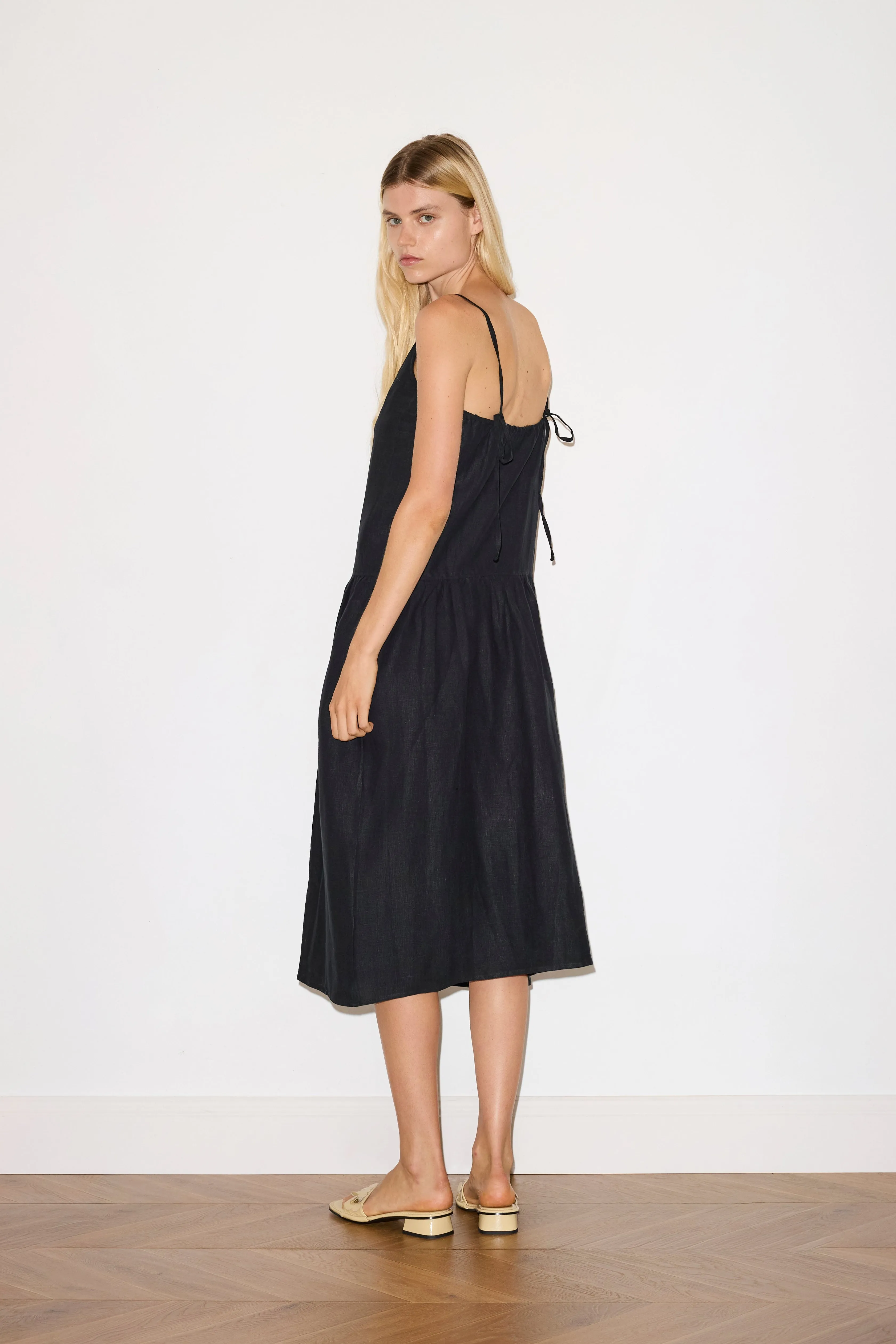Gathered Halter Dress - Black sold by Deiji Studios product image thumbnail 2