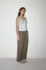 Linen Ease Trouser - Pine Check sold by Deiji Studios