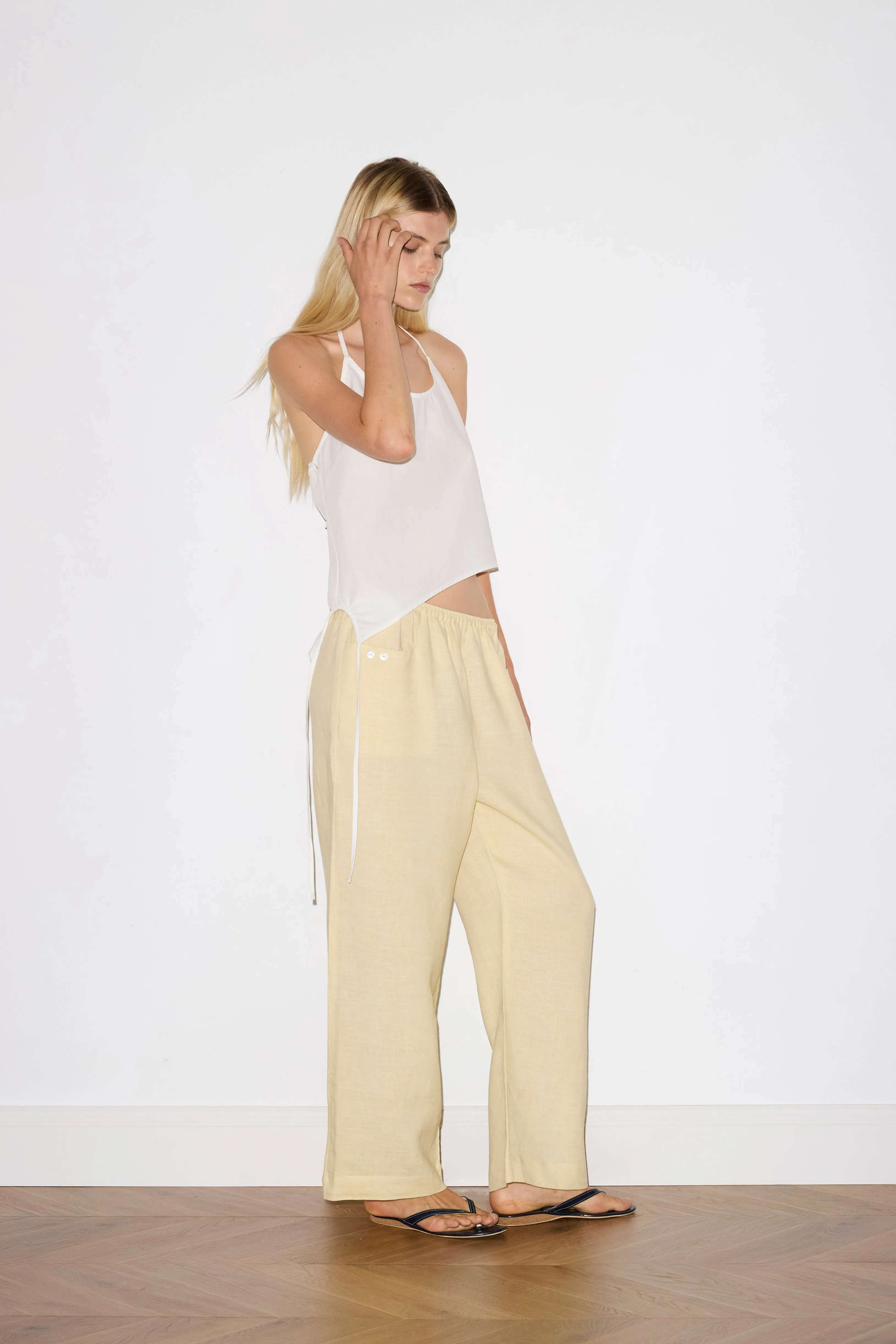 Linen Square Pocket Pant - Butter Yellow sold by Deiji Studios product image thumbnail 4