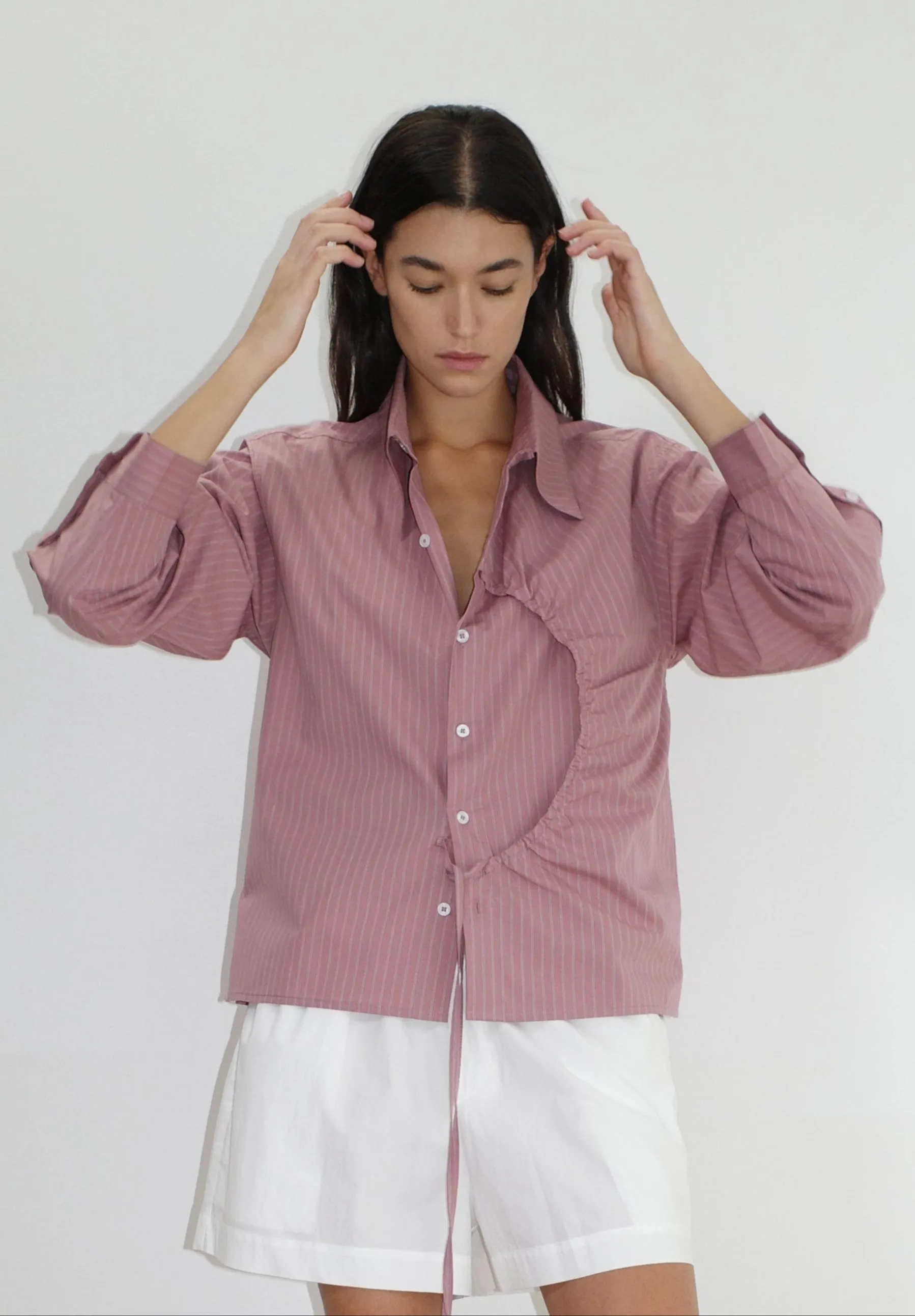 Arch Tie Shirt - Salt Stripe sold by Deiji Studios