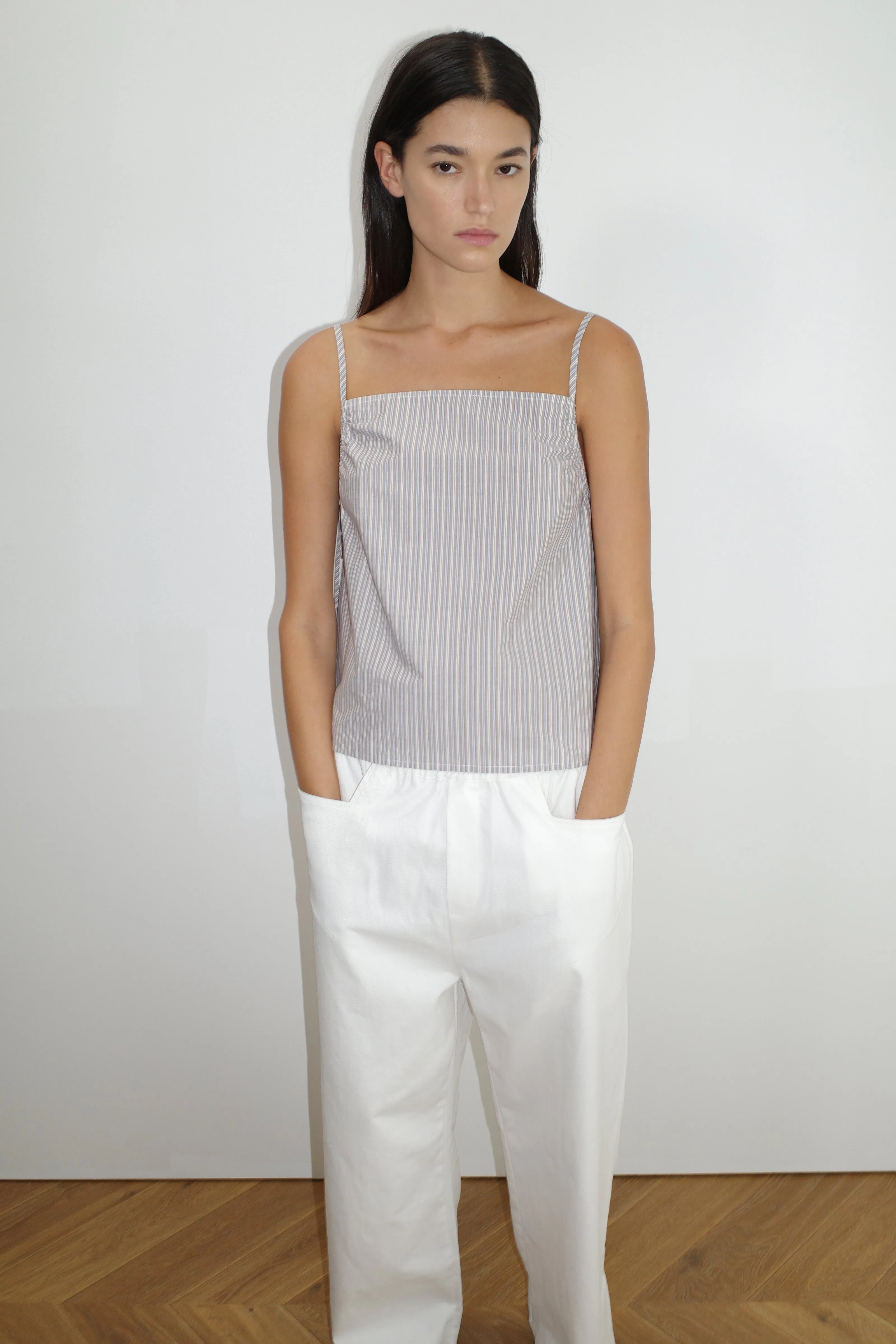 Gathered Strap Top - Seas Stripe sold by Deiji Studios product image thumbnail 4