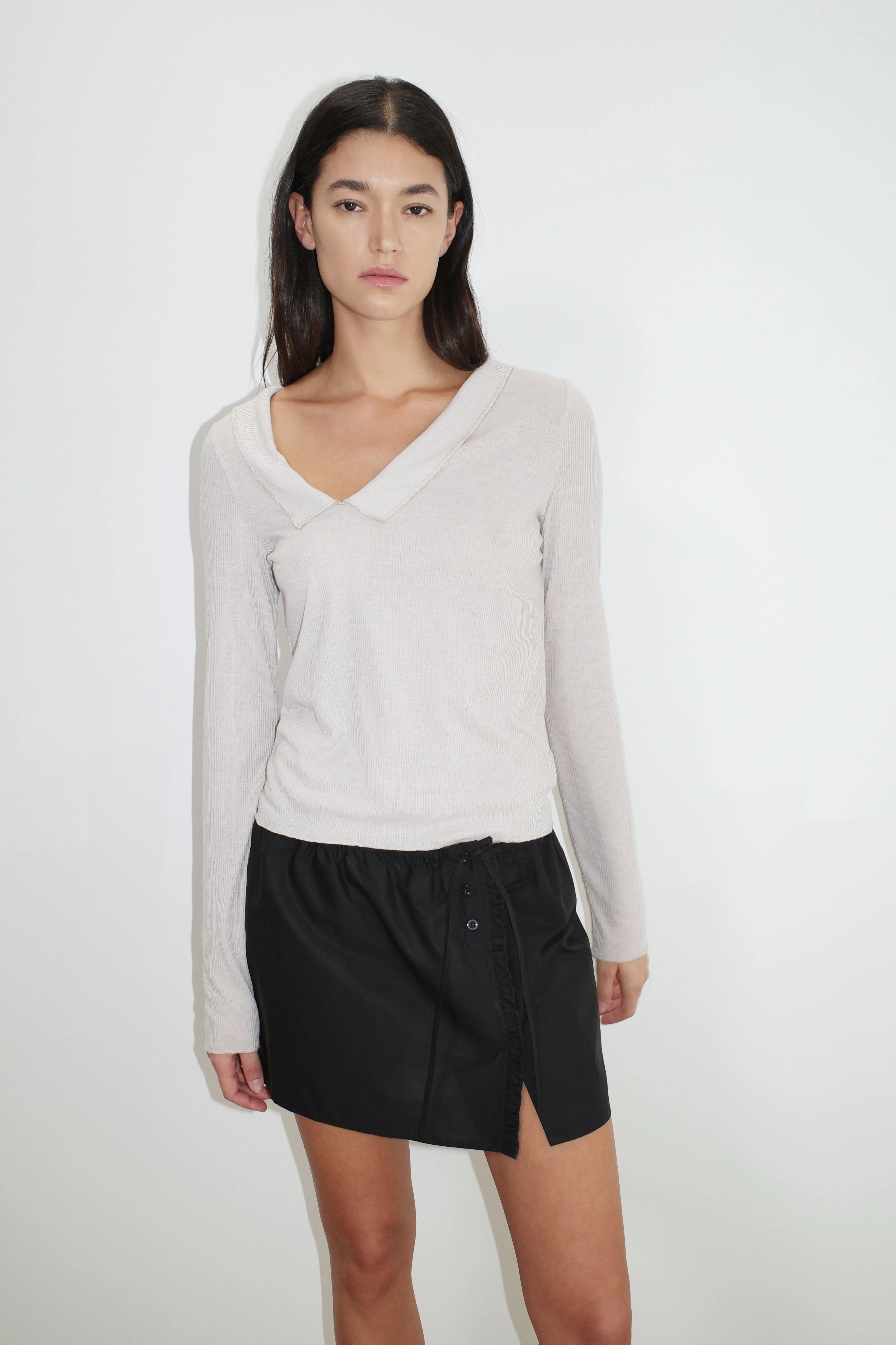 Ruffle Mini Skirt - Black sold by Deiji Studios product image thumbnail 3