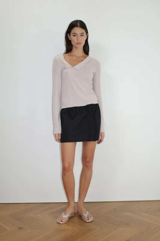 Ruffle Mini Skirt - Black made by Deiji Studios