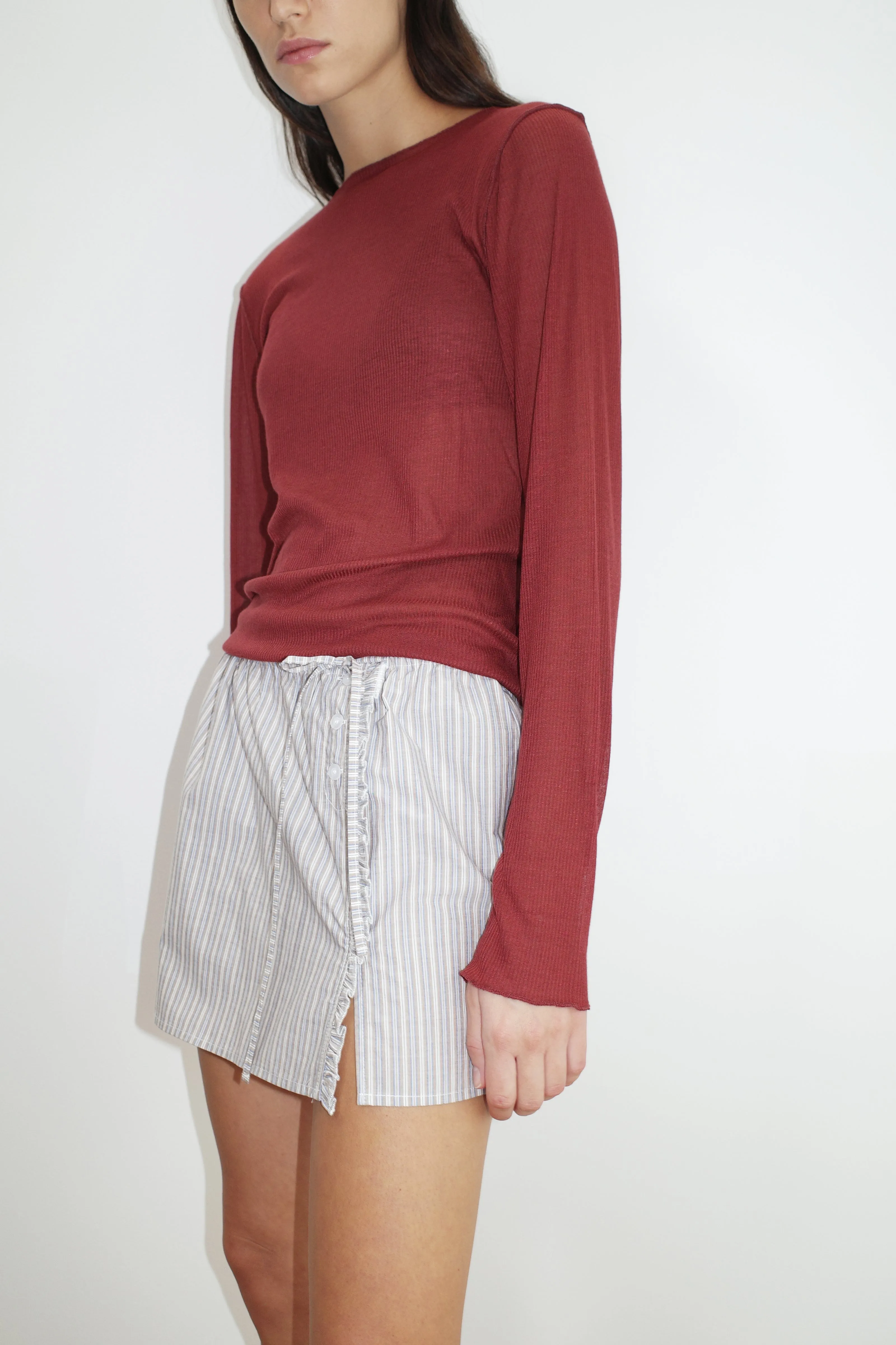 Ruffle Mini Skirt - Seas Stripe sold by Deiji Studios product image thumbnail 3