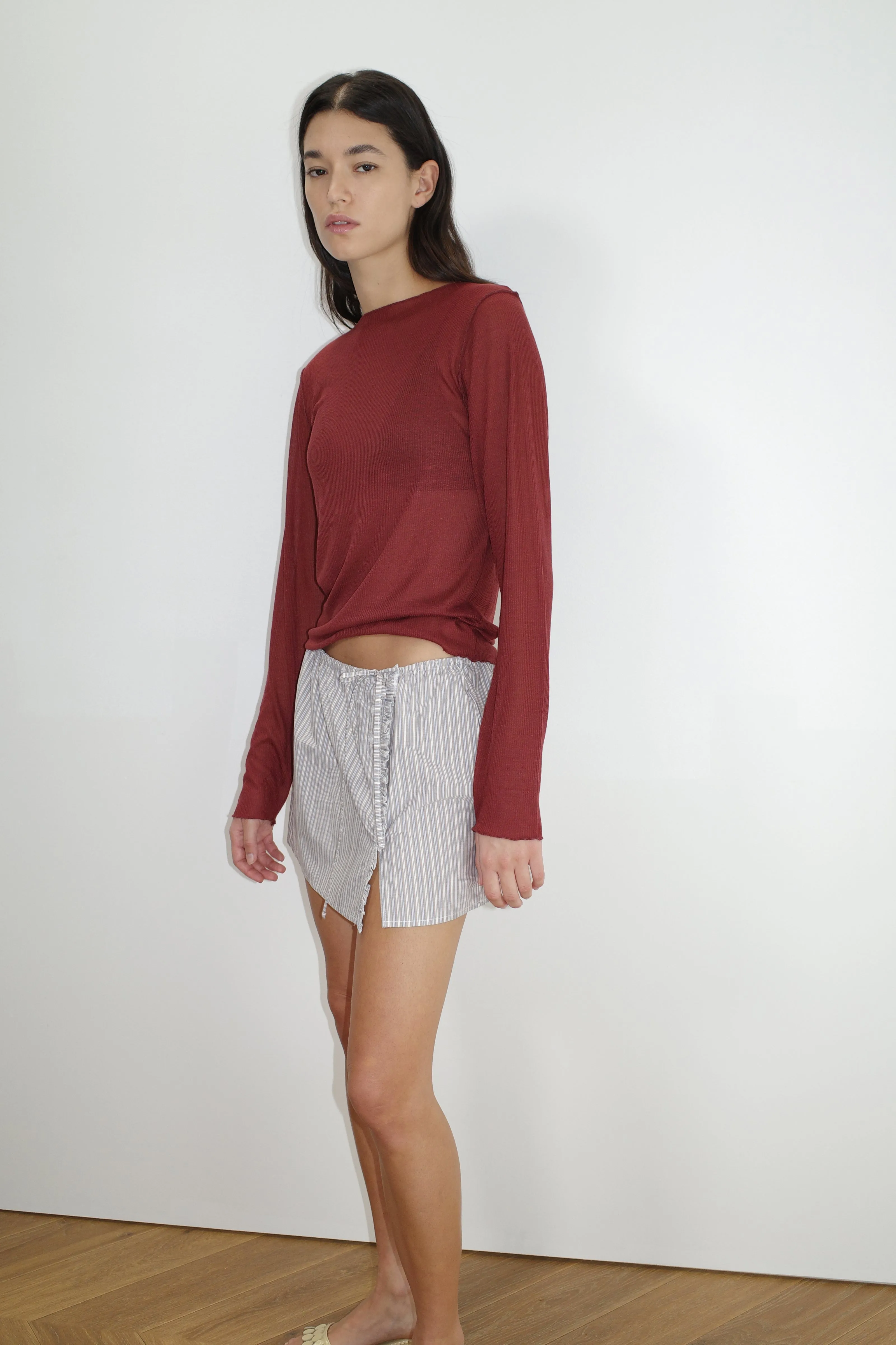 Ruffle Mini Skirt - Seas Stripe sold by Deiji Studios product image thumbnail 4