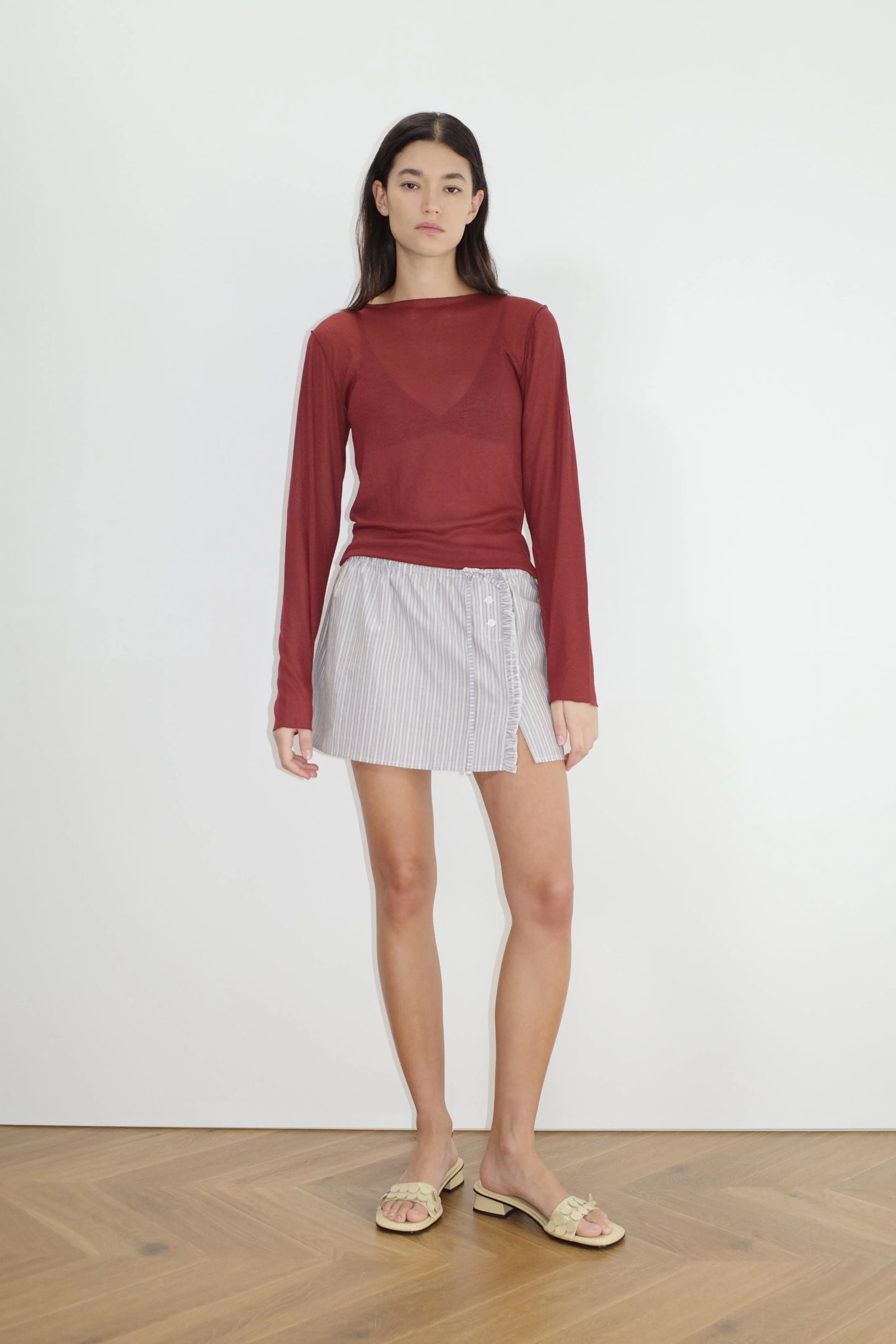 Ruffle Mini Skirt - Seas Stripe sold by Deiji Studios product image thumbnail 2