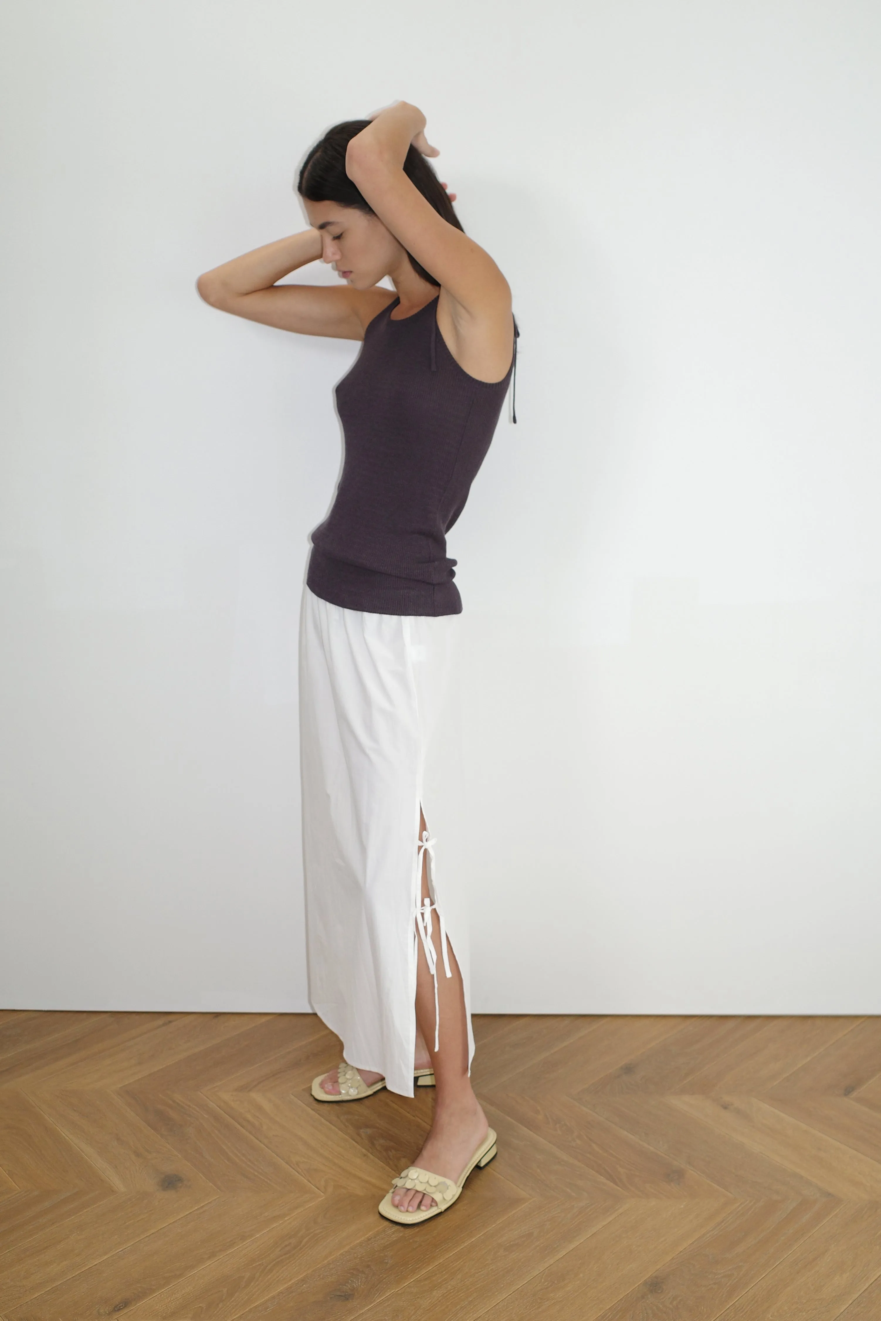 Split Tie Skirt - White sold by Deiji Studios product image thumbnail 2