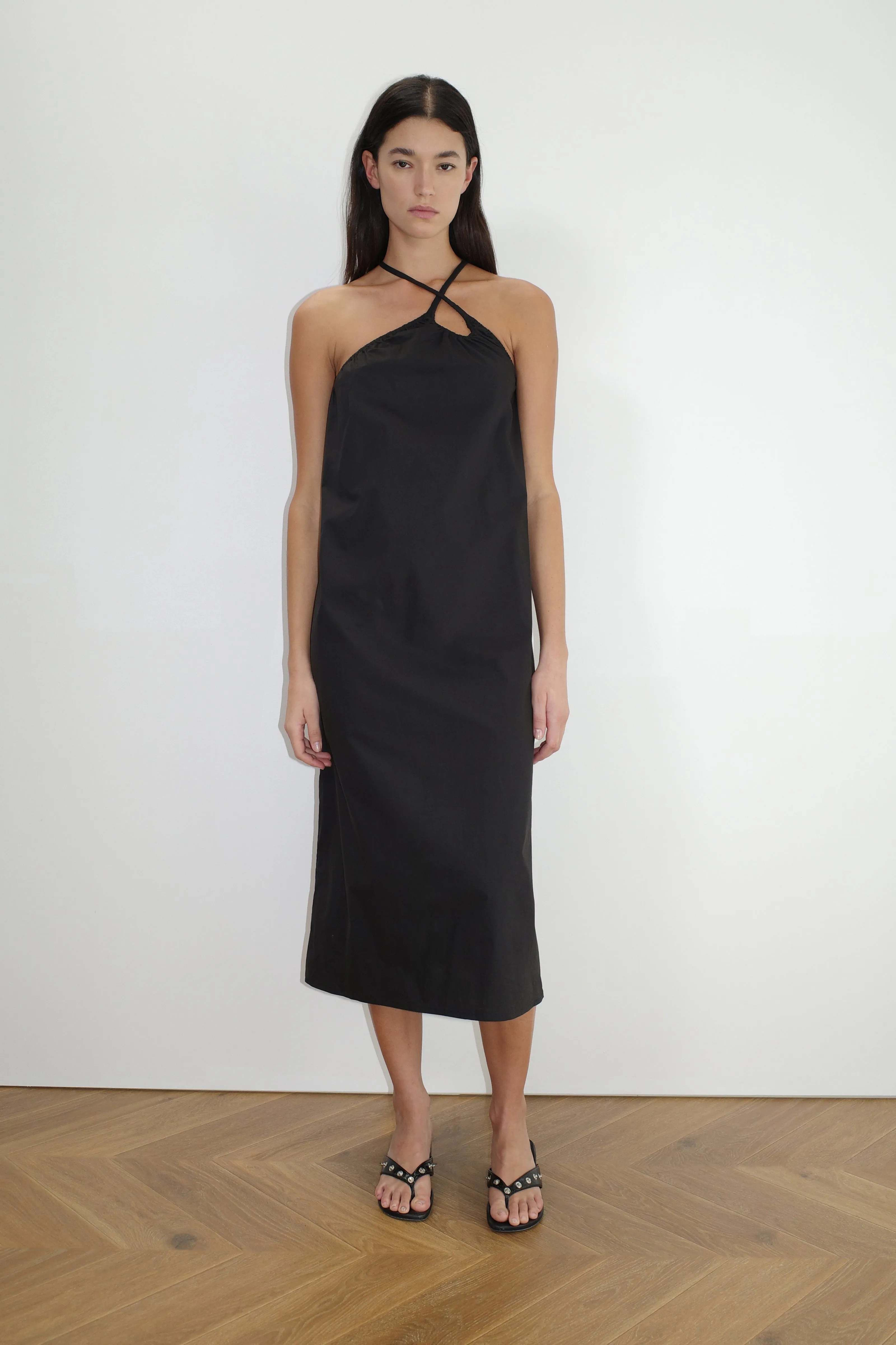 Keyhole Midi Dress - Black sold by Deiji Studios