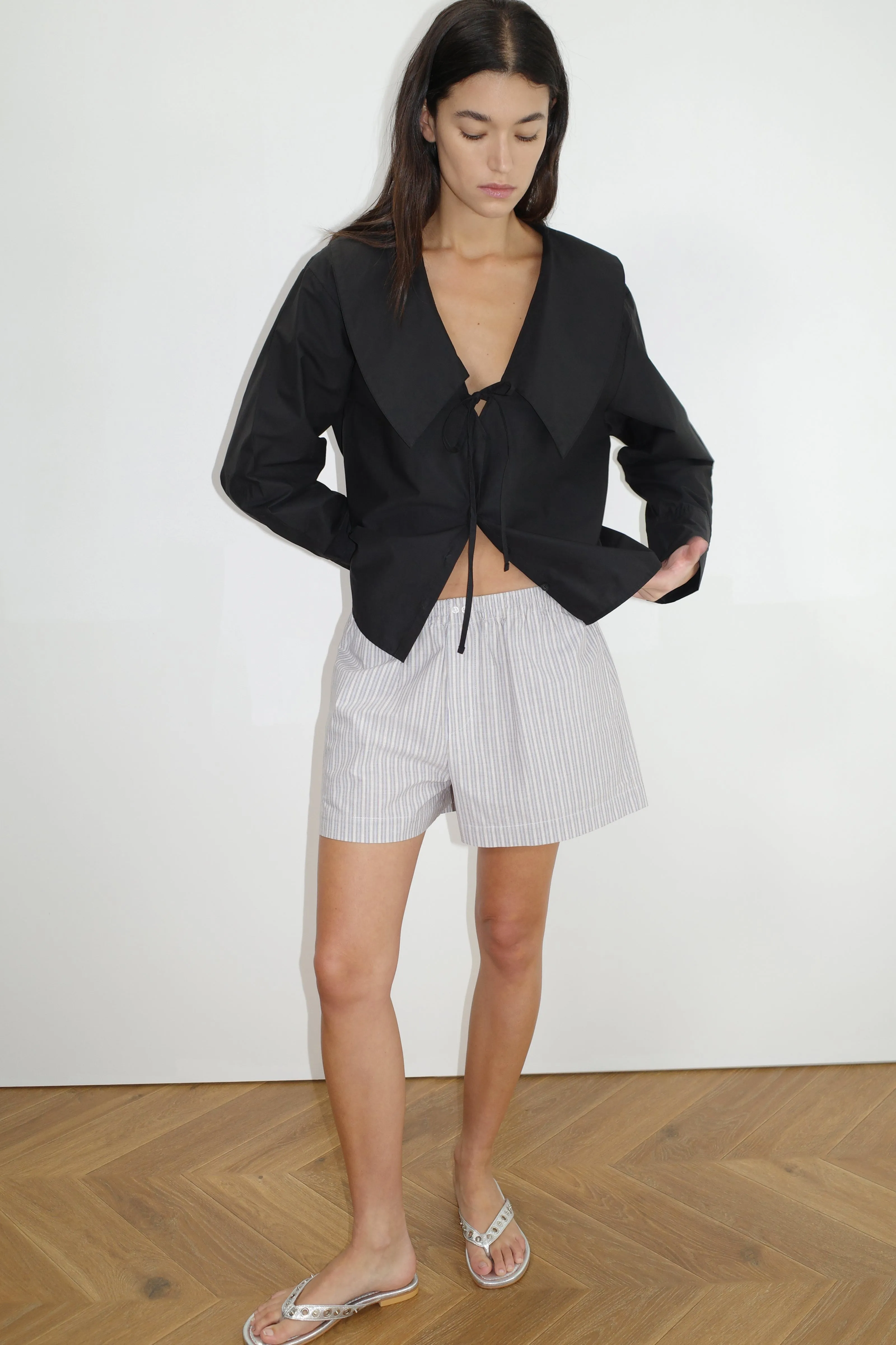 Collared Tie Shirt - Black sold by Deiji Studios product image thumbnail 2