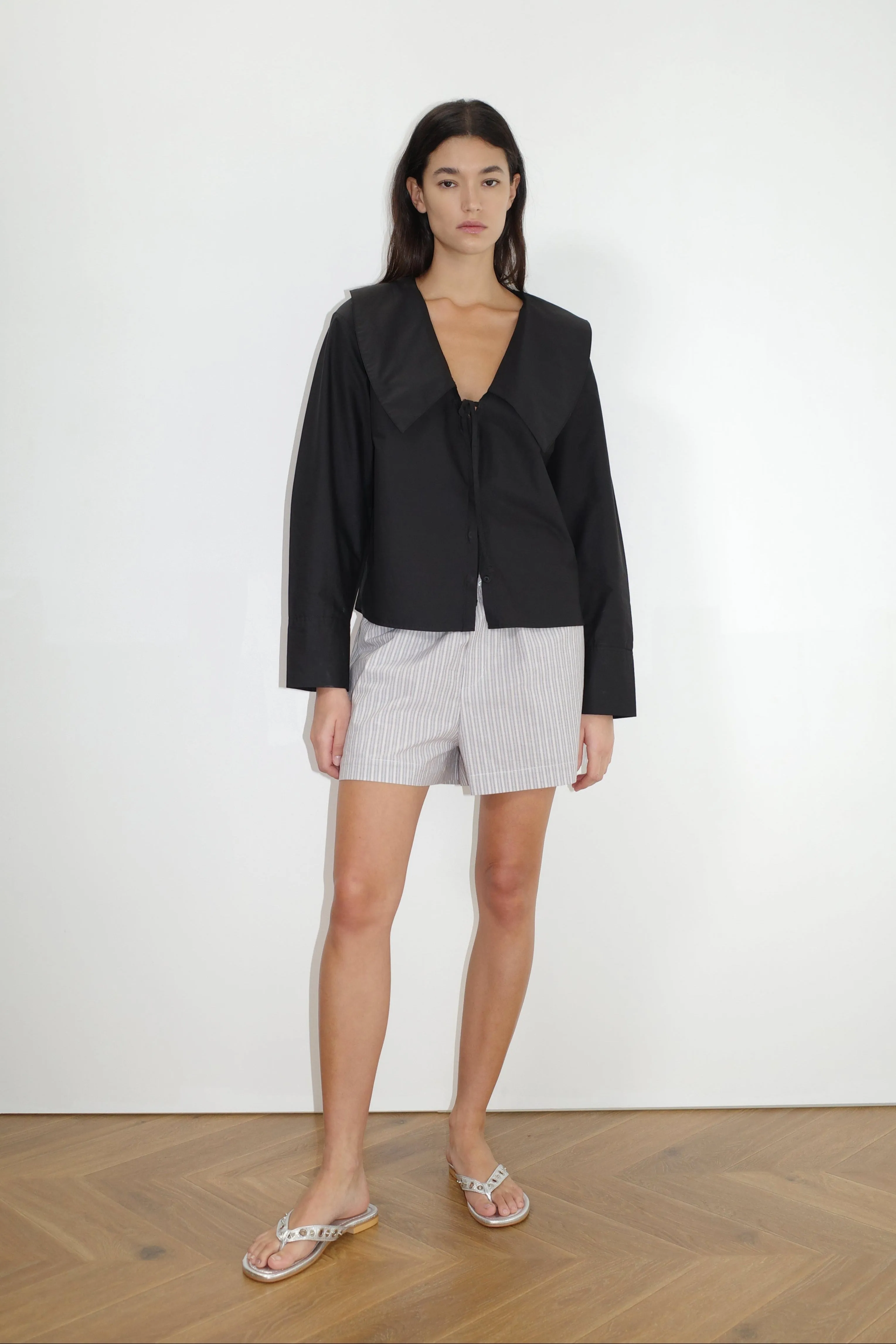 Collared Tie Shirt - Black sold by Deiji Studios product image thumbnail 4