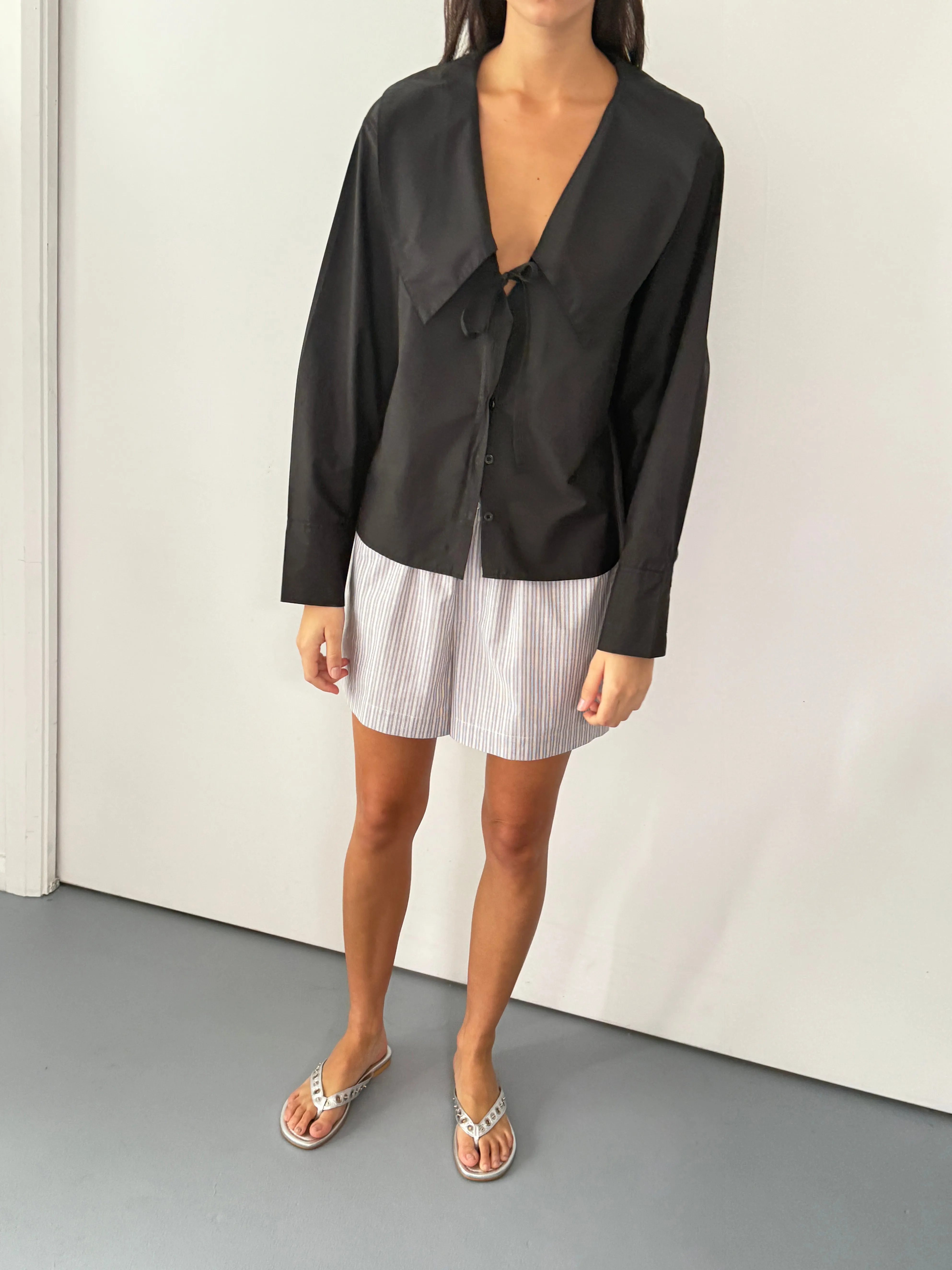 Collared Tie Shirt - Black sold by Deiji Studios product image thumbnail 3