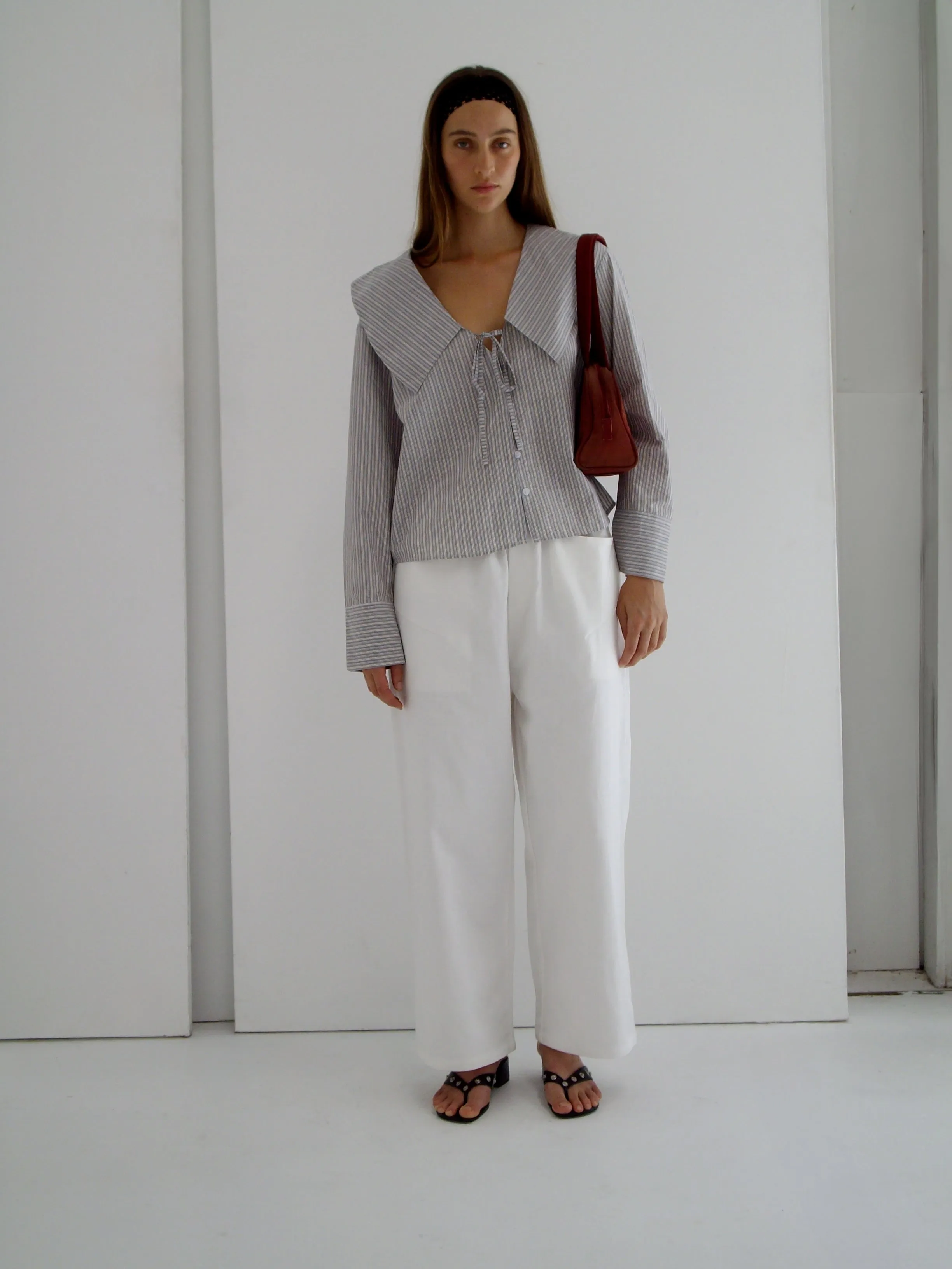 Collared Tie Shirt - Seas Stripe sold by Deiji Studios product image thumbnail 5