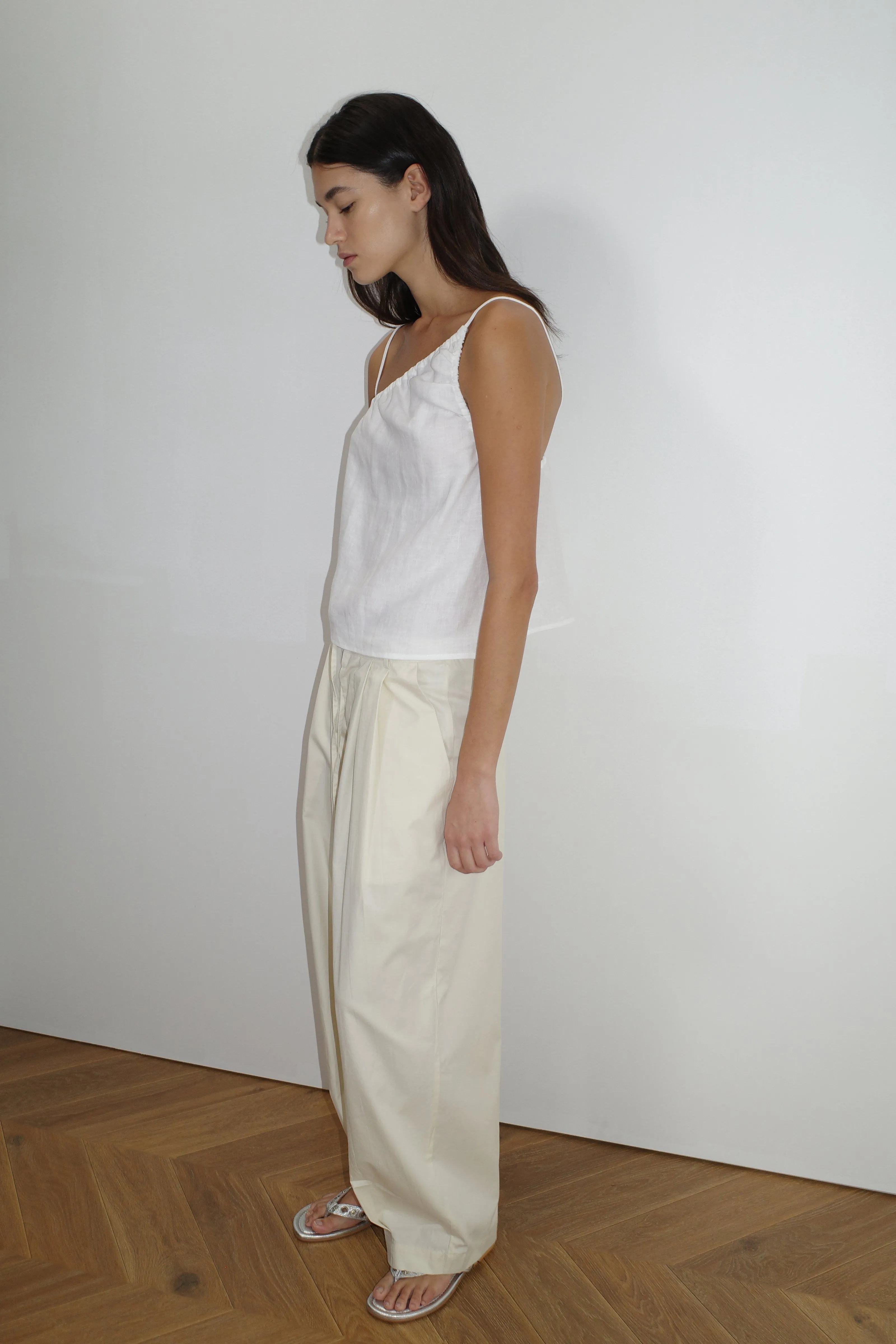 Asymmetric Tie Top - White sold by Deiji Studios product image thumbnail 4