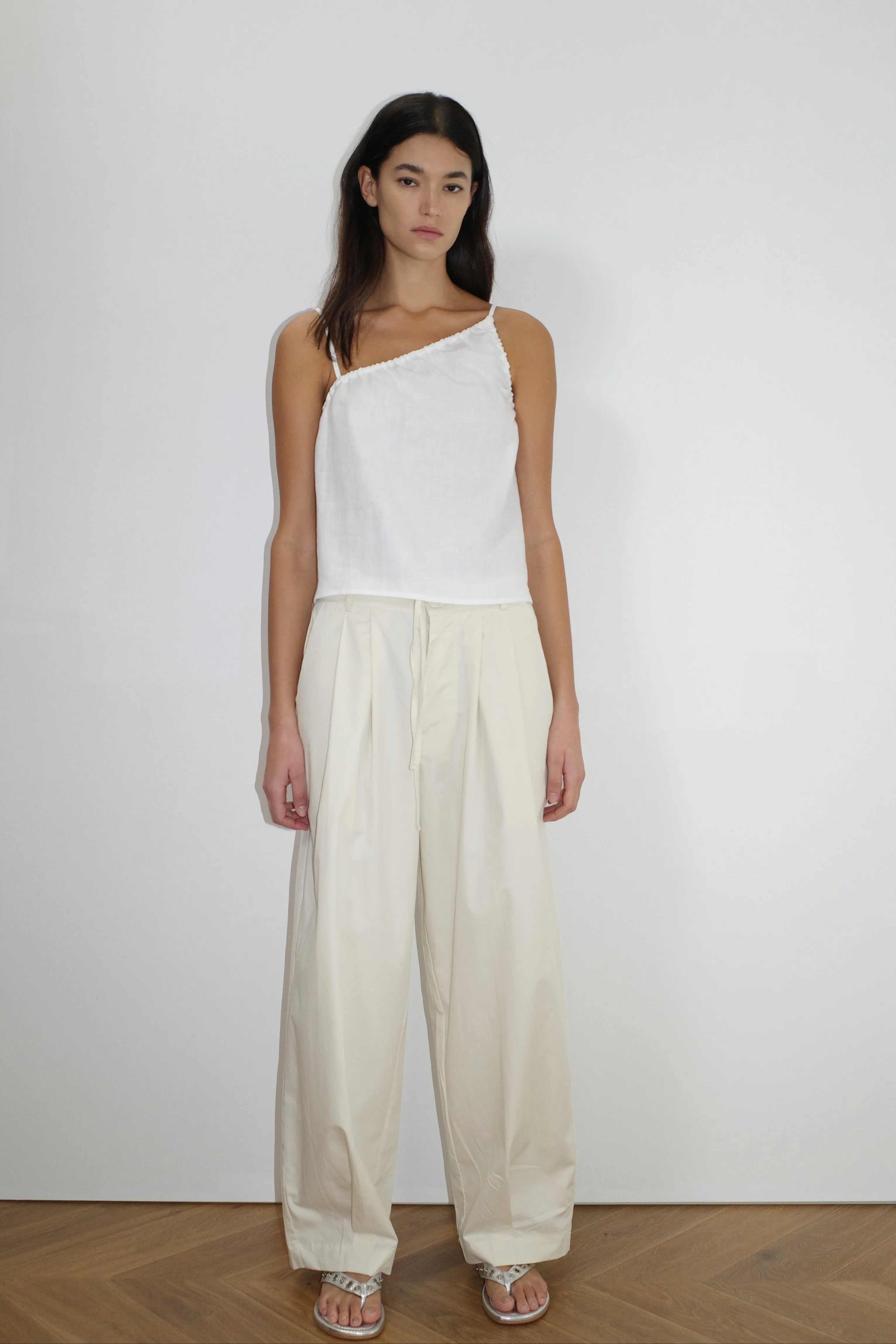 Asymmetric Tie Top - White sold by Deiji Studios product image thumbnail 2