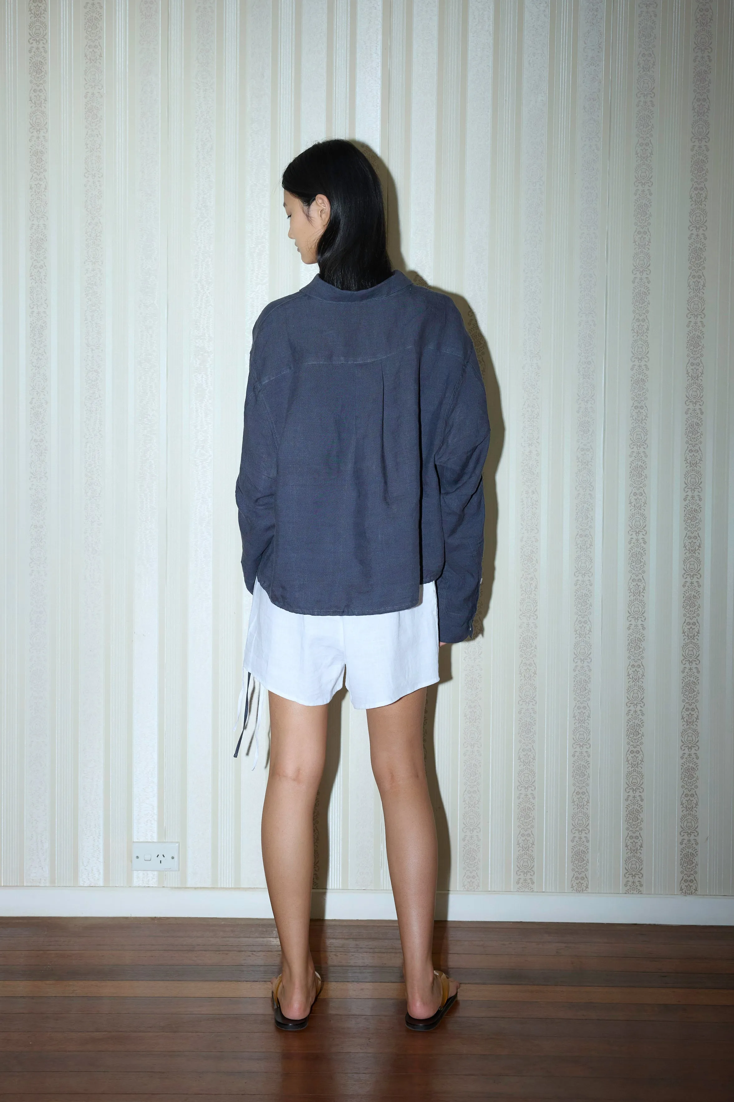 Side Tie Short - White sold by Deiji Studios product image thumbnail 3