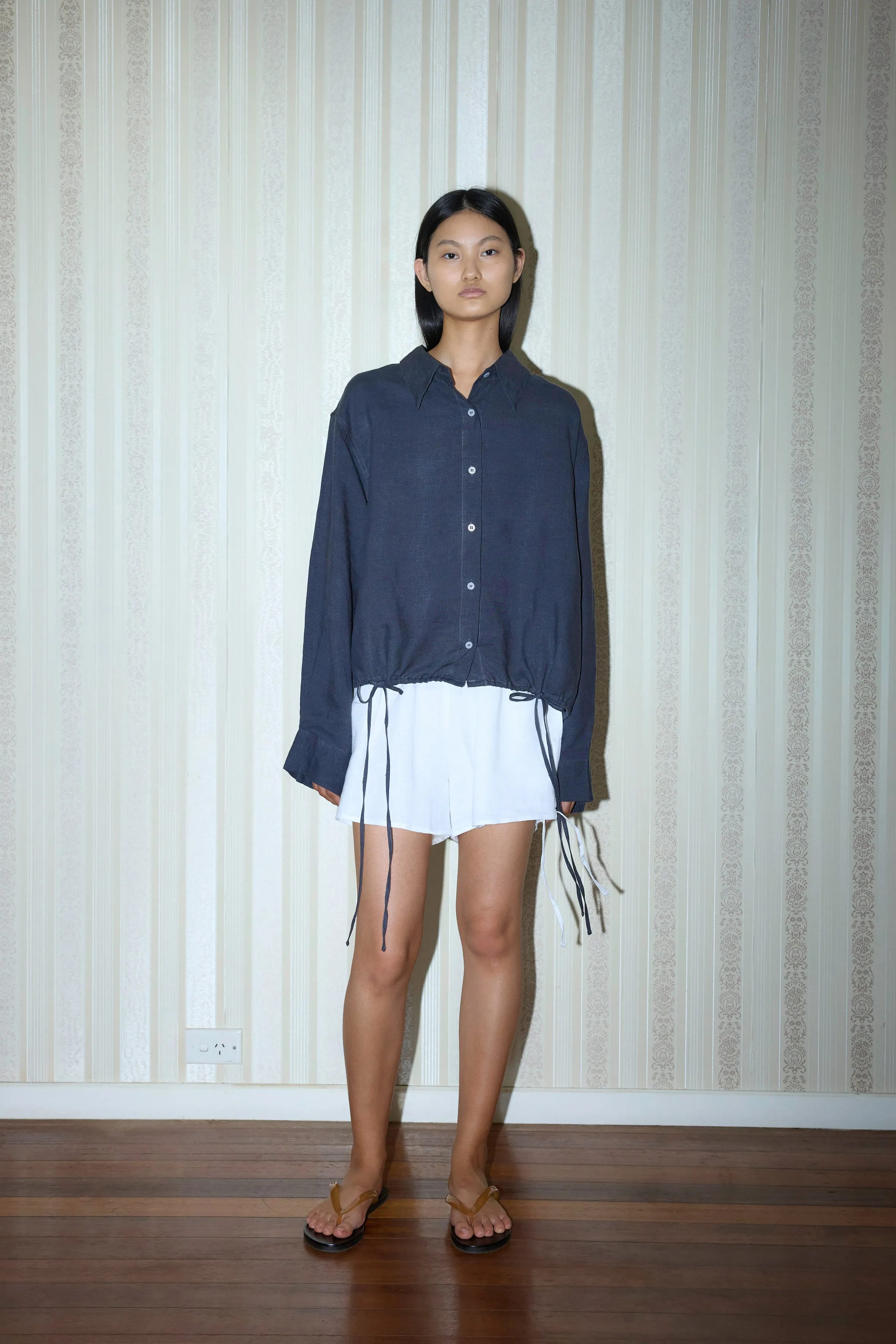 Side Tie Short - White sold by Deiji Studios