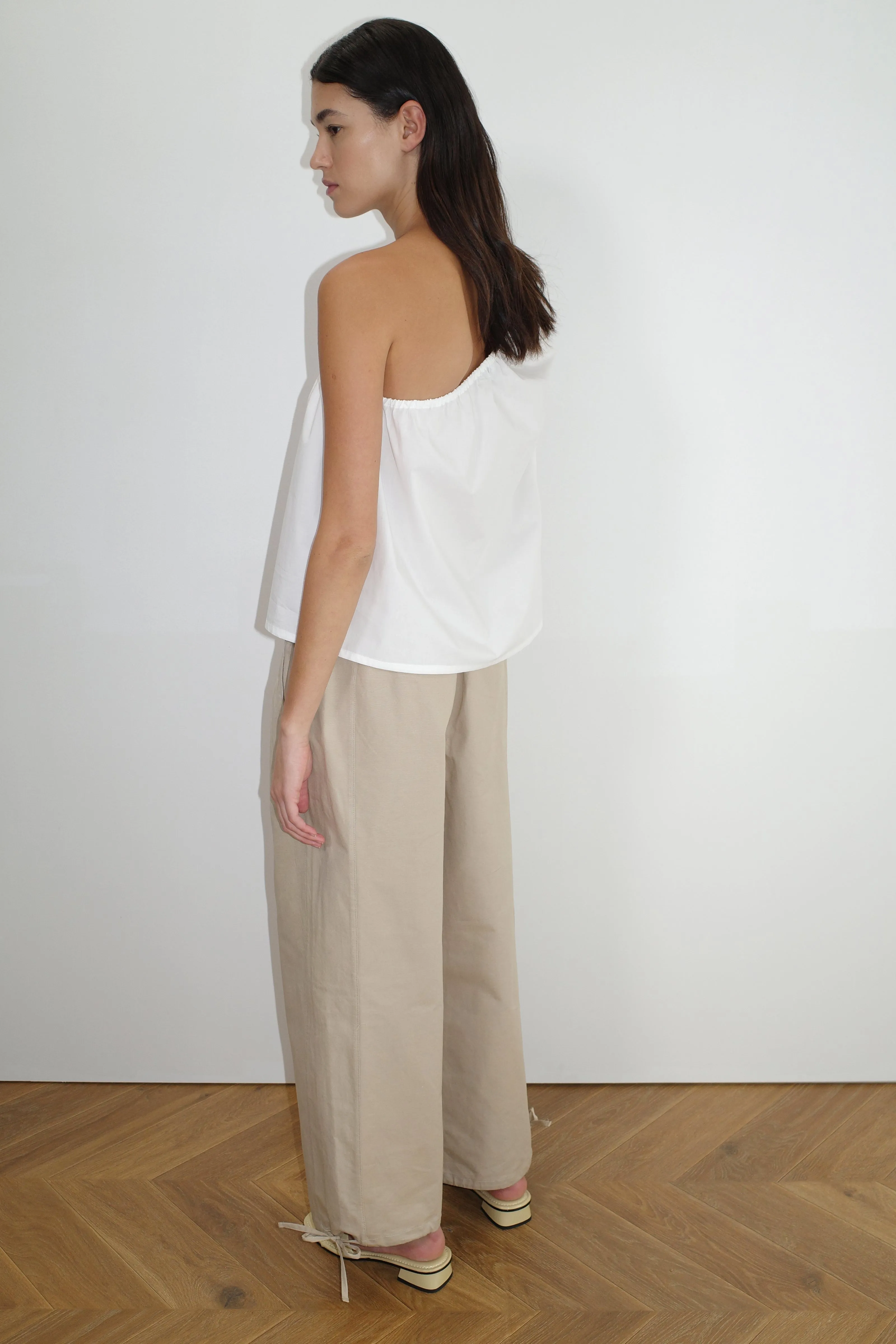 Ruched Strap Top - White sold by Deiji Studios product image thumbnail 3
