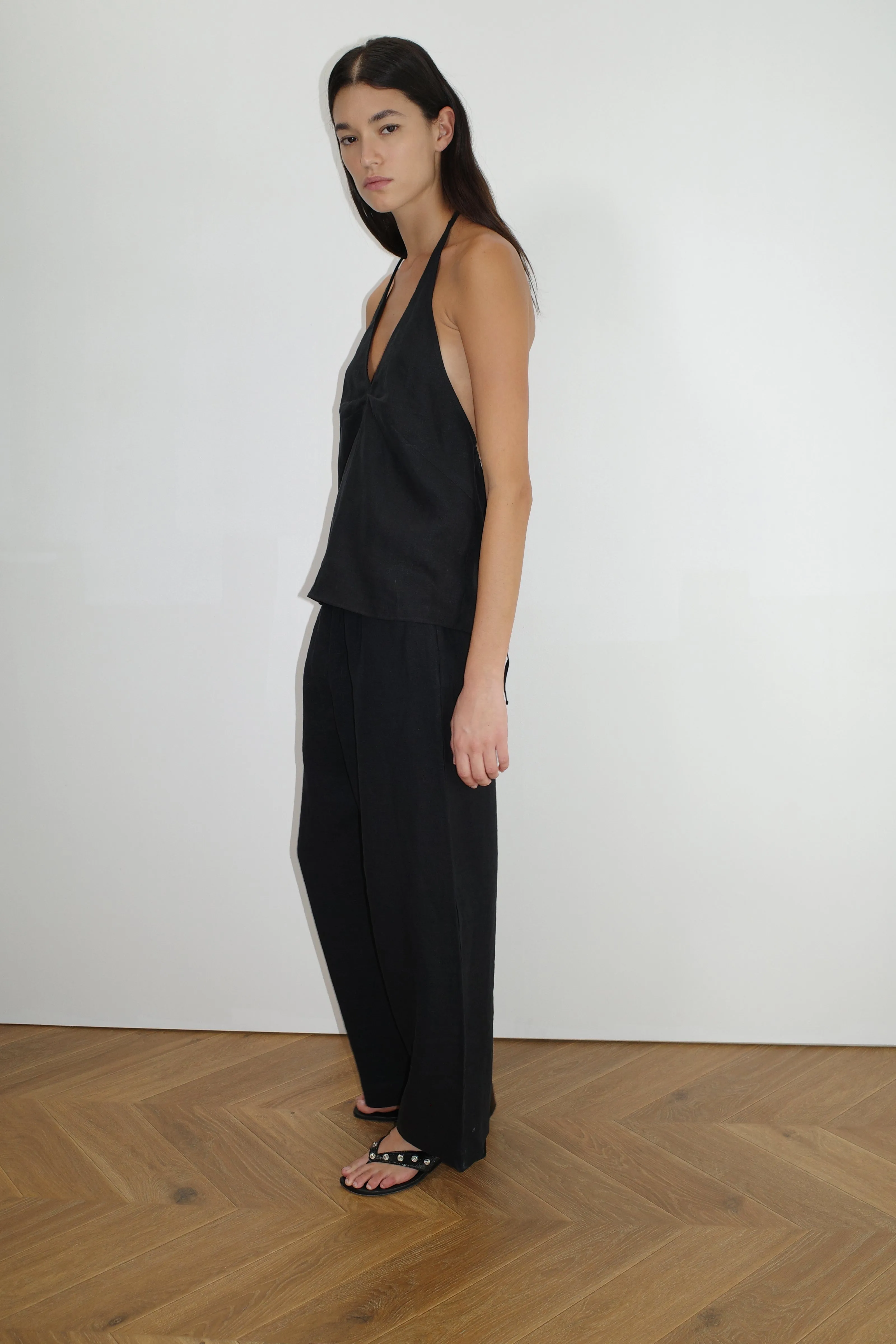 Linen Ease Trouser - Black sold by Deiji Studios product image thumbnail 3