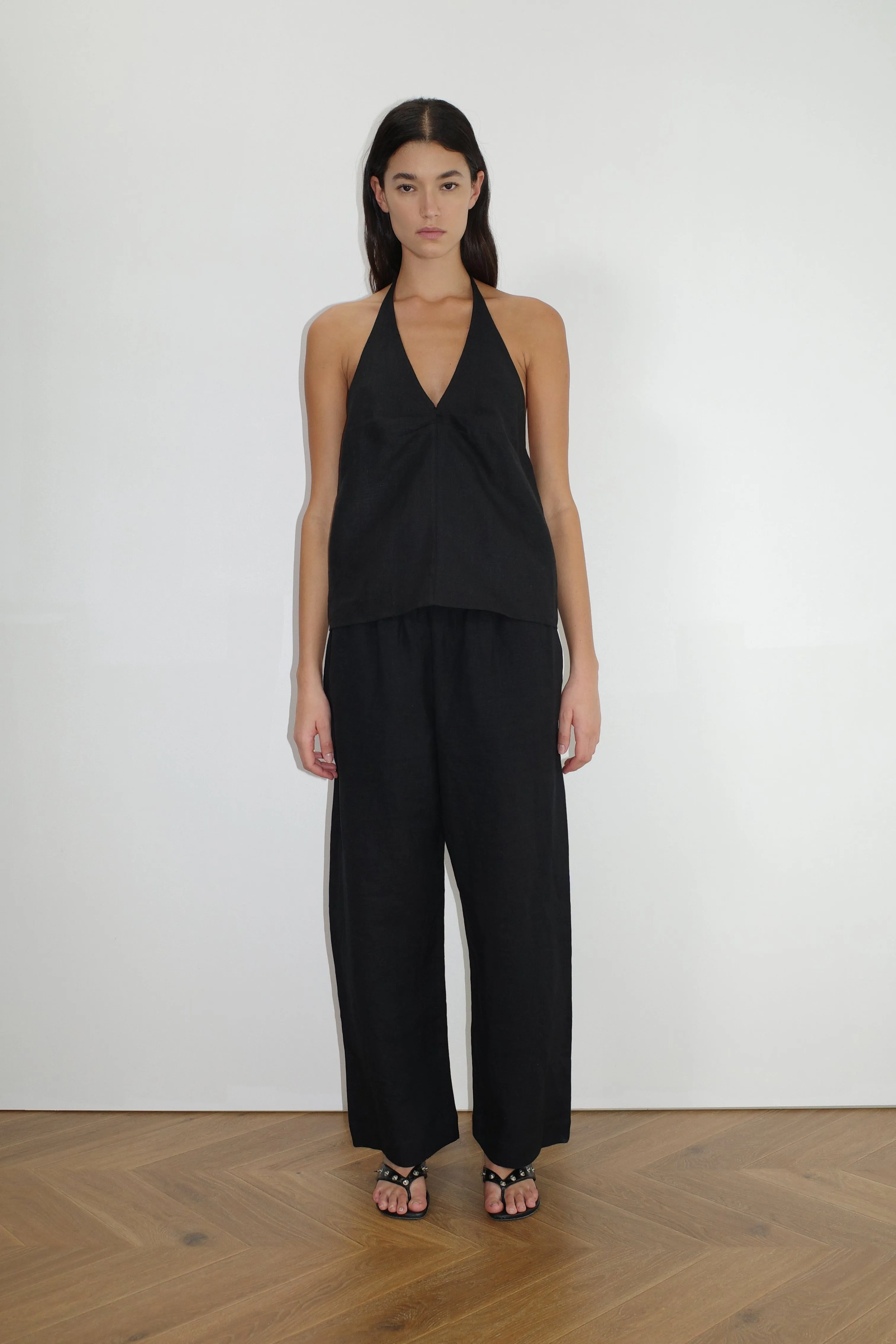 Linen Ease Trouser - Black sold by Deiji Studios product image thumbnail 5