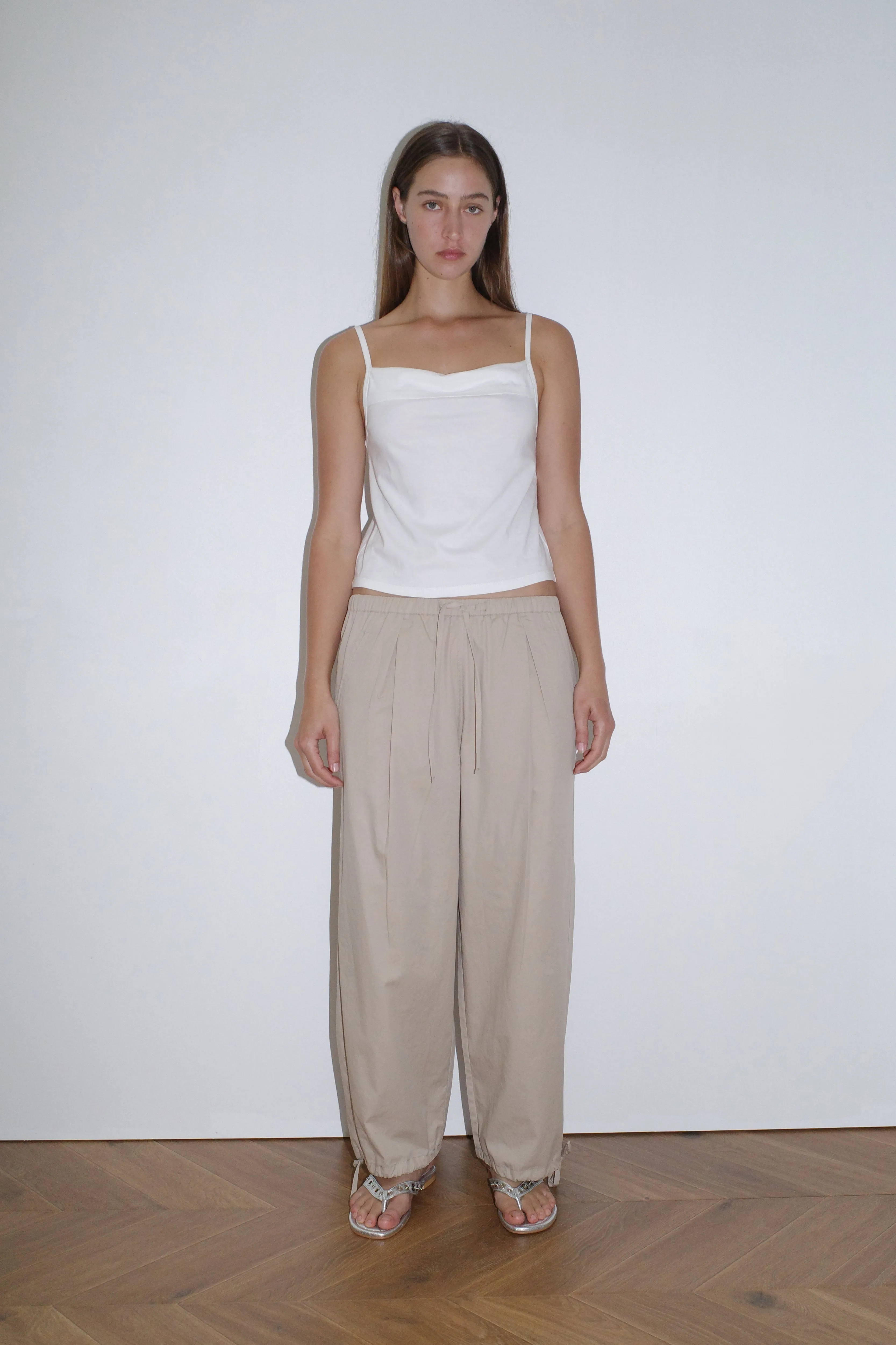 Tie Hem Pant - Cream sold by Deiji Studios product image thumbnail 5