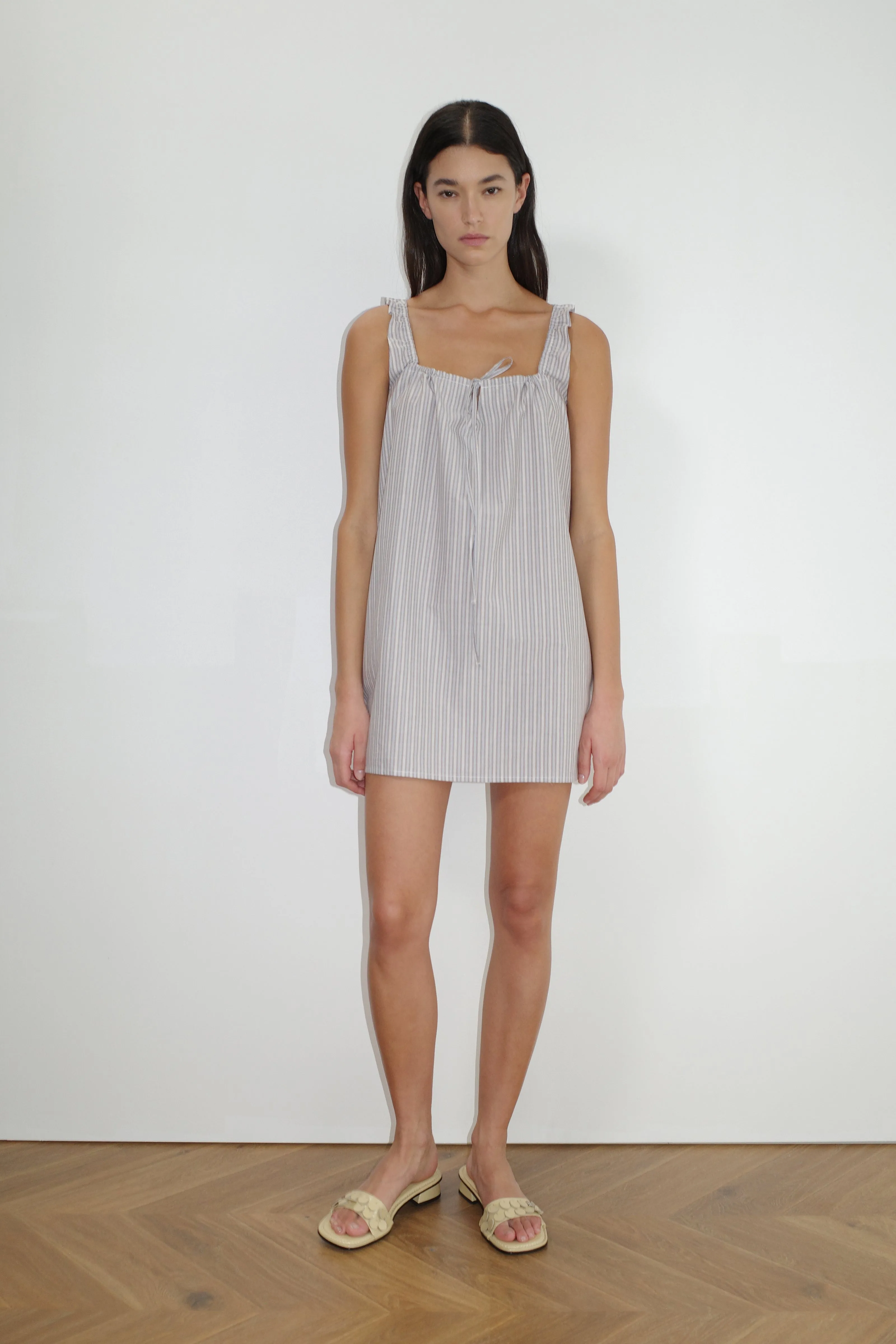 The Bow Dress - Seas Stripe sold by Deiji Studios