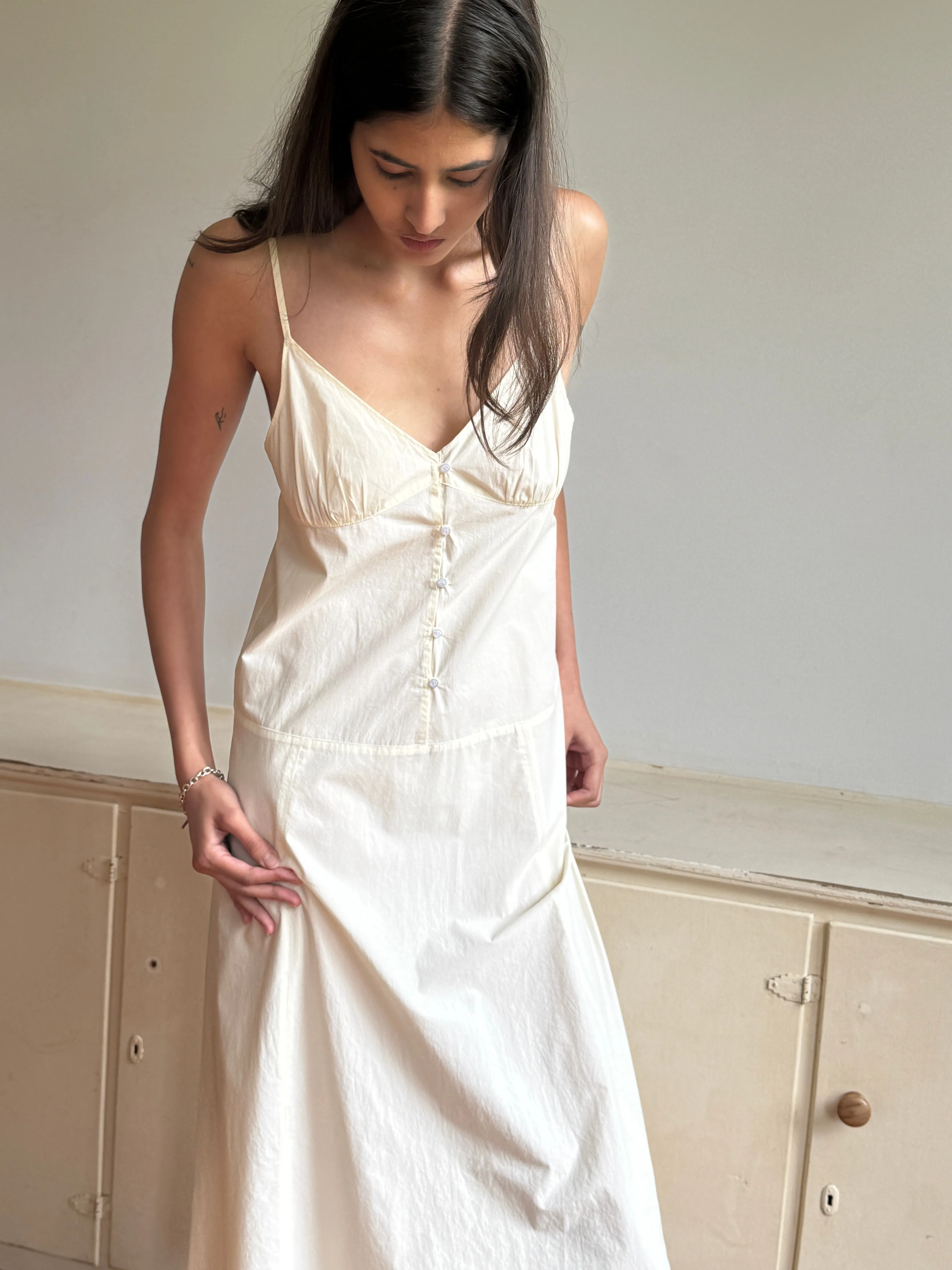 Double Seam Dress - Butter White sold by Deiji Studios product image thumbnail 4
