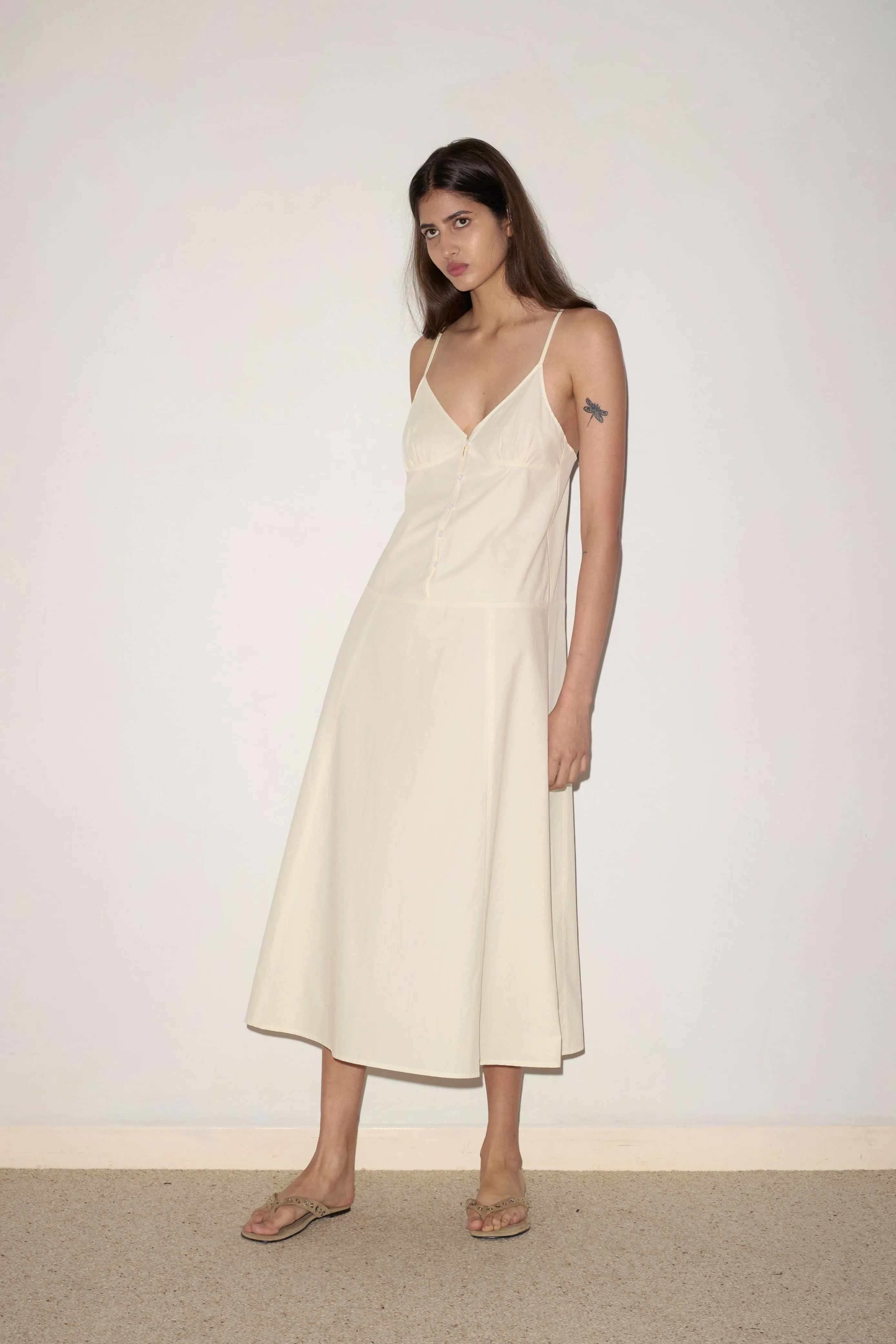 Double Seam Dress - Butter White sold by Deiji Studios product image thumbnail 2