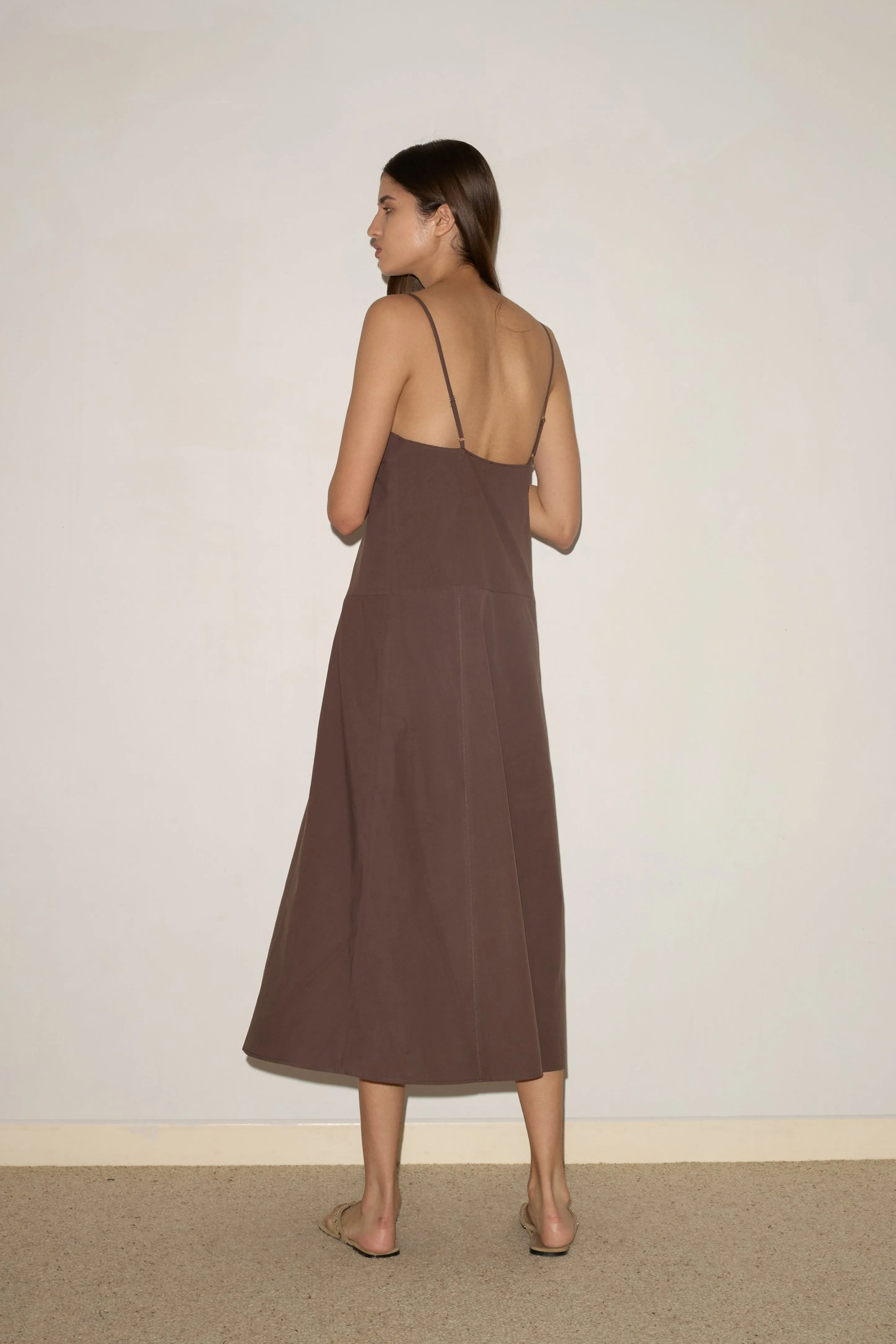 Double Seam Dress - Chocolate sold by Deiji Studios product image thumbnail 3