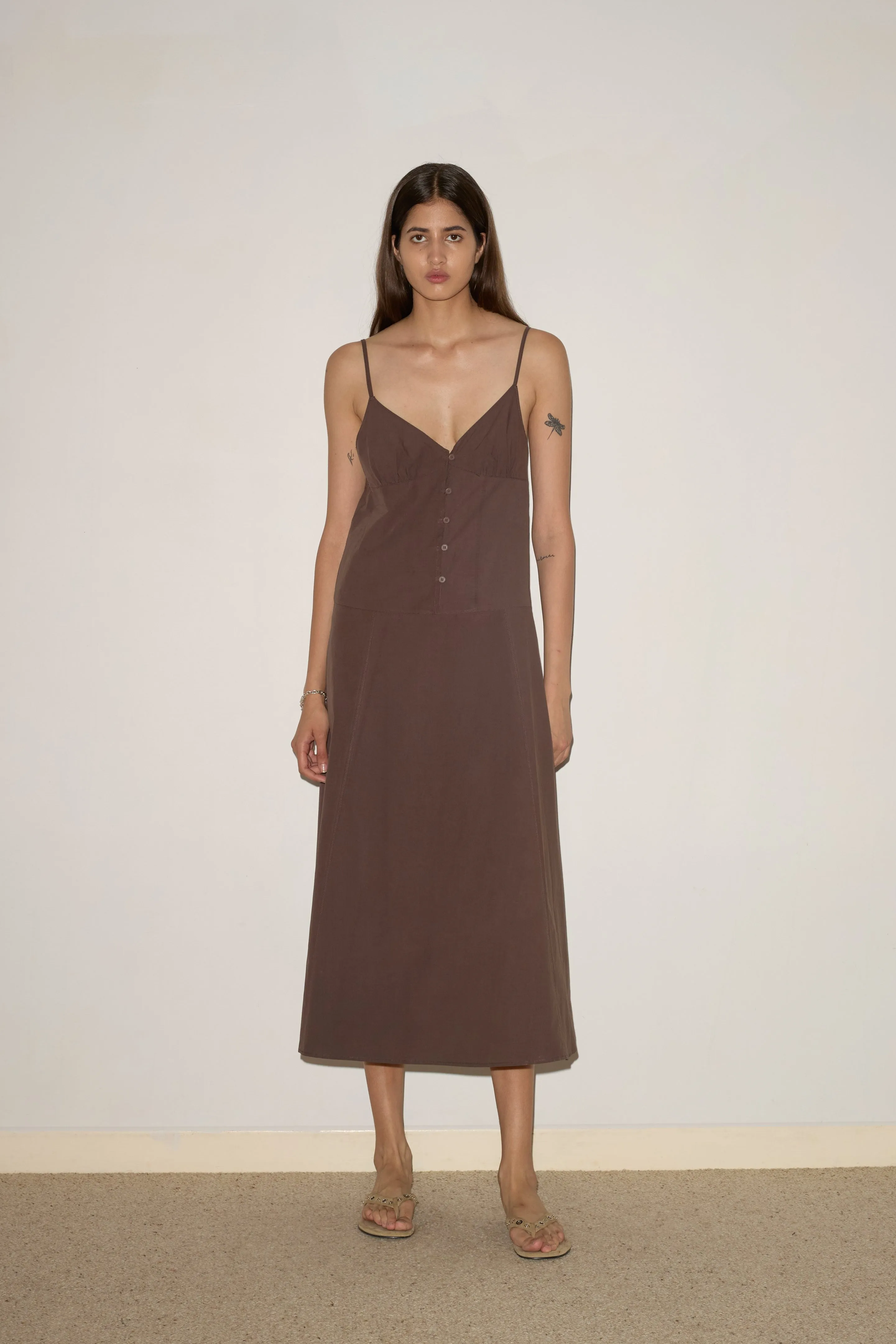 Double Seam Dress - Chocolate sold by Deiji Studios product image thumbnail 2