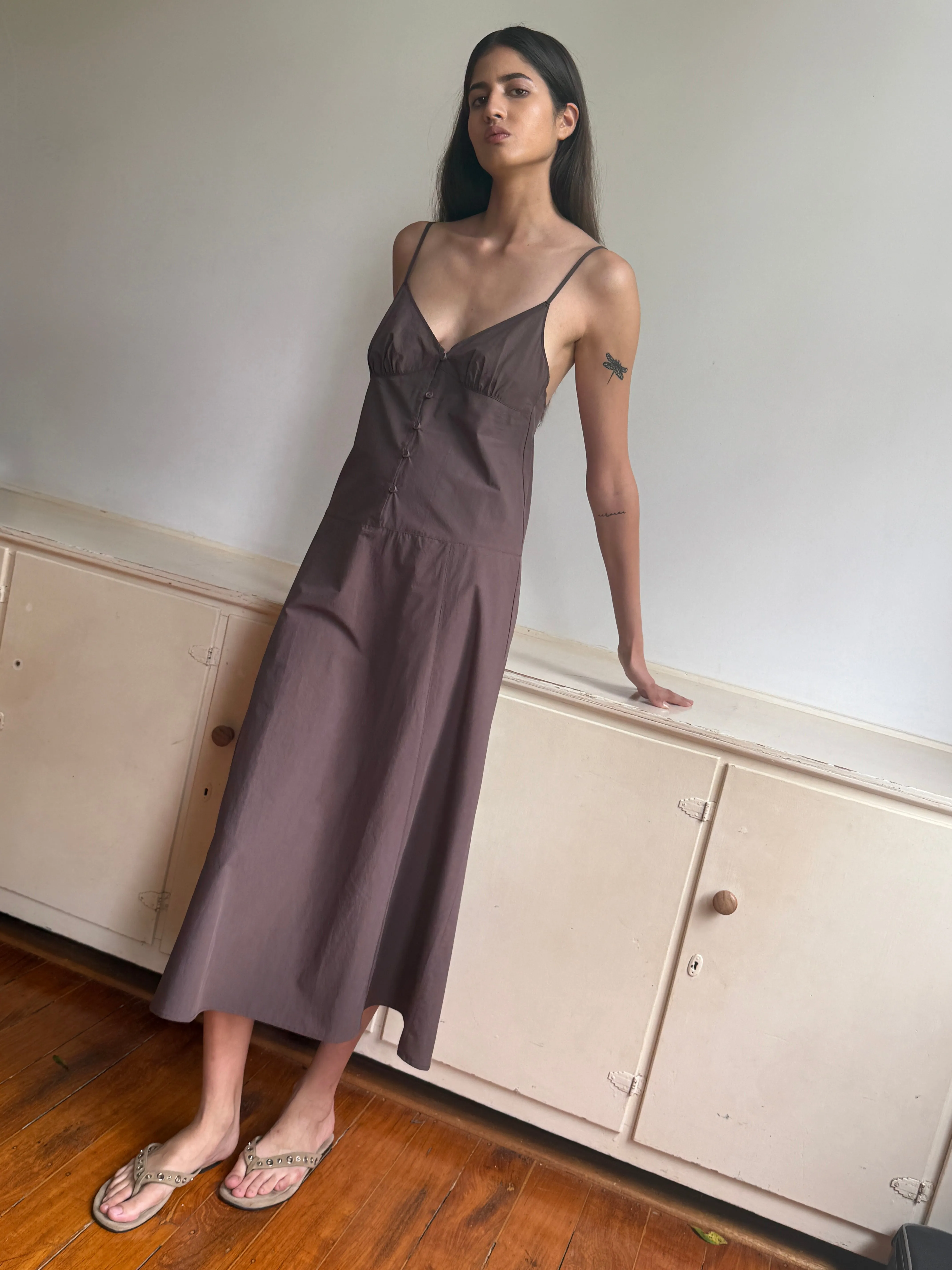 Double Seam Dress - Chocolate sold by Deiji Studios product image thumbnail 4