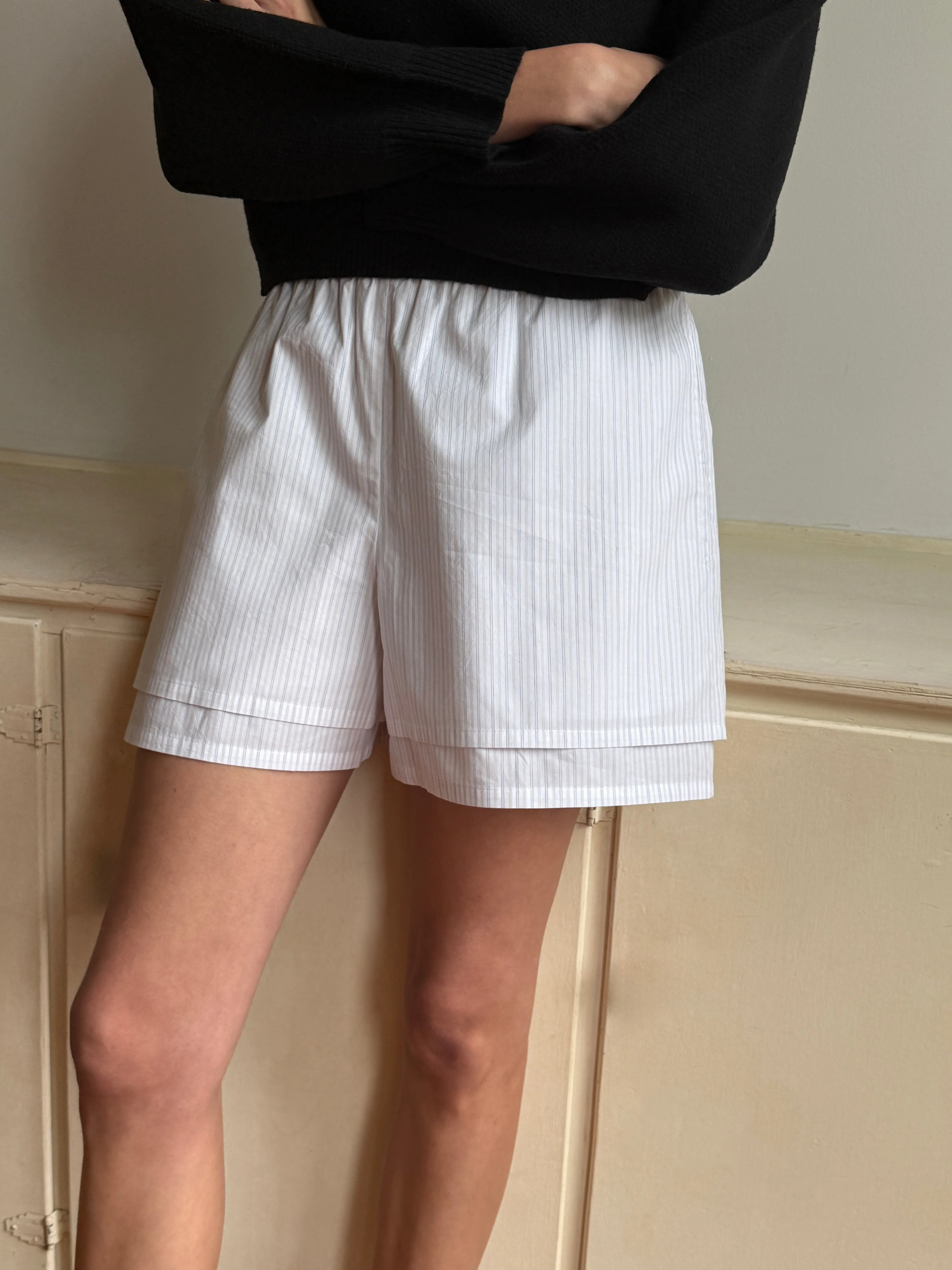 Layered Short - Pacific Stripe sold by Deiji Studios