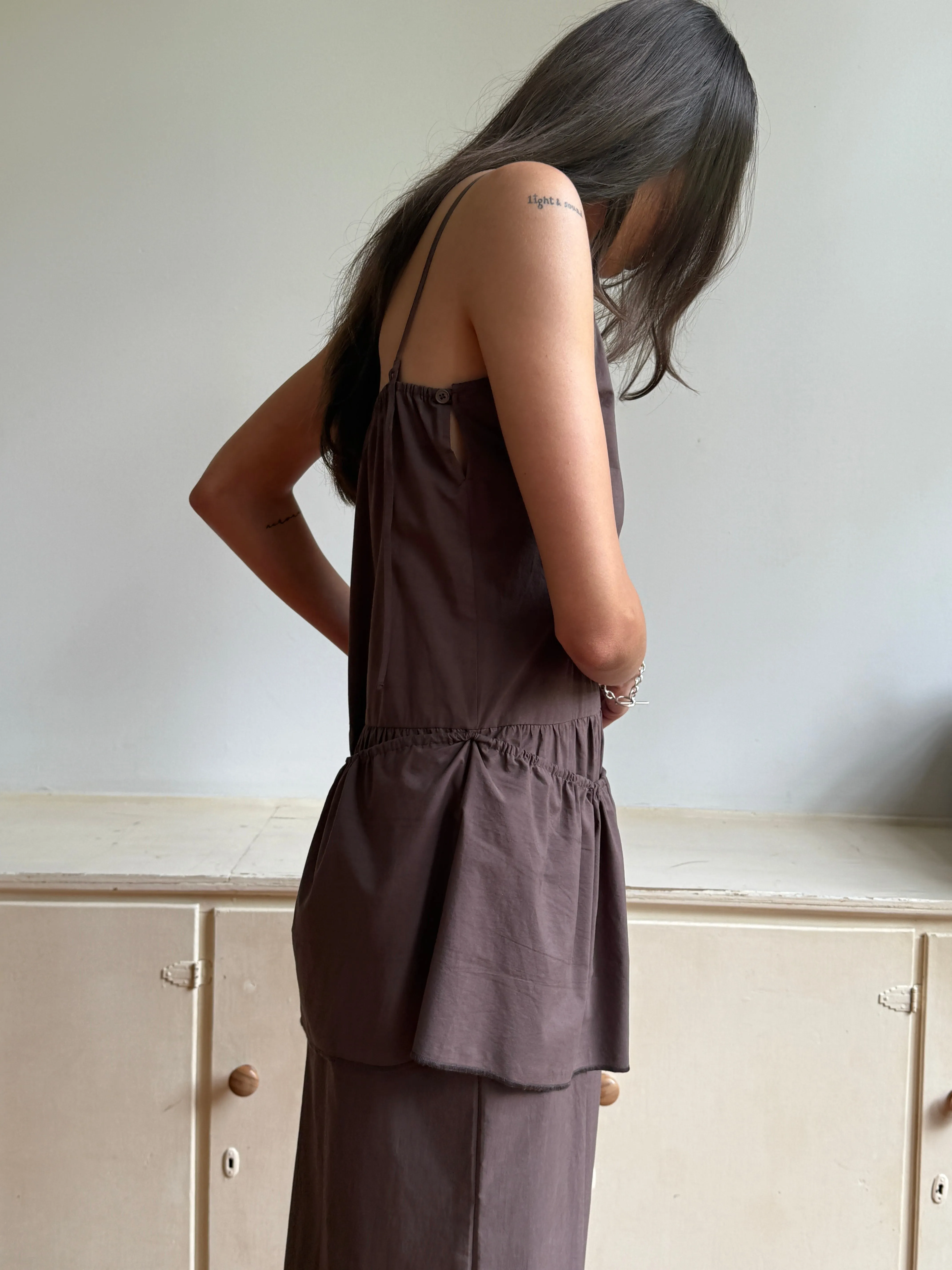 Peplum Dress - Chocolate sold by Deiji Studios product image thumbnail 3