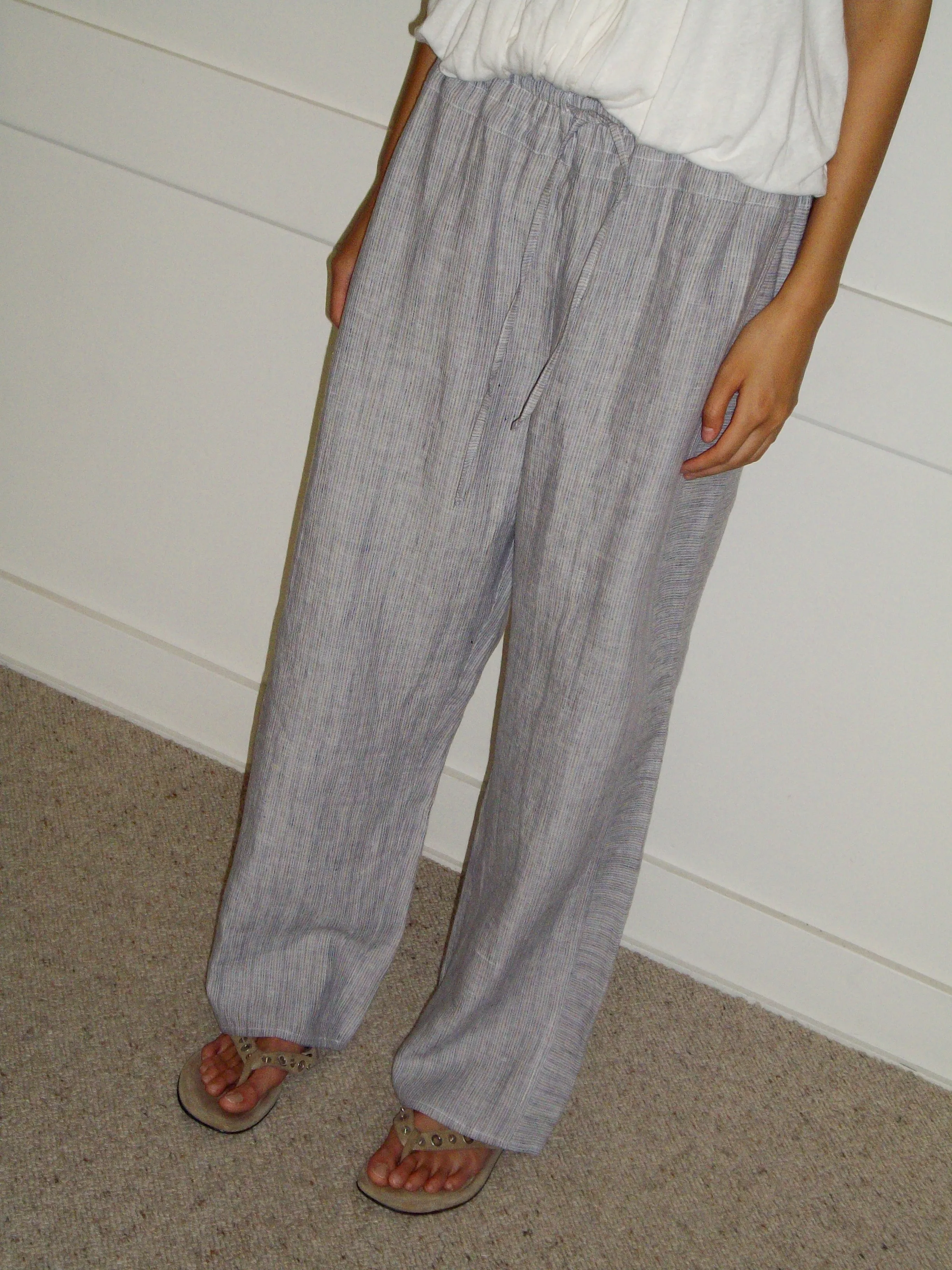 Double Waist Linen Pant - Haze Blue sold by Deiji Studios product image thumbnail 2