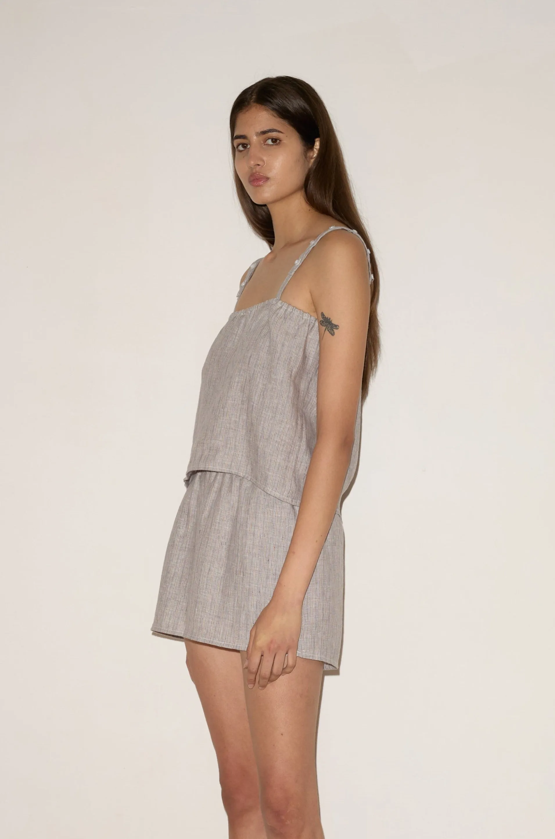 Button Linen Set - Haze Blue sold by Deiji Studios