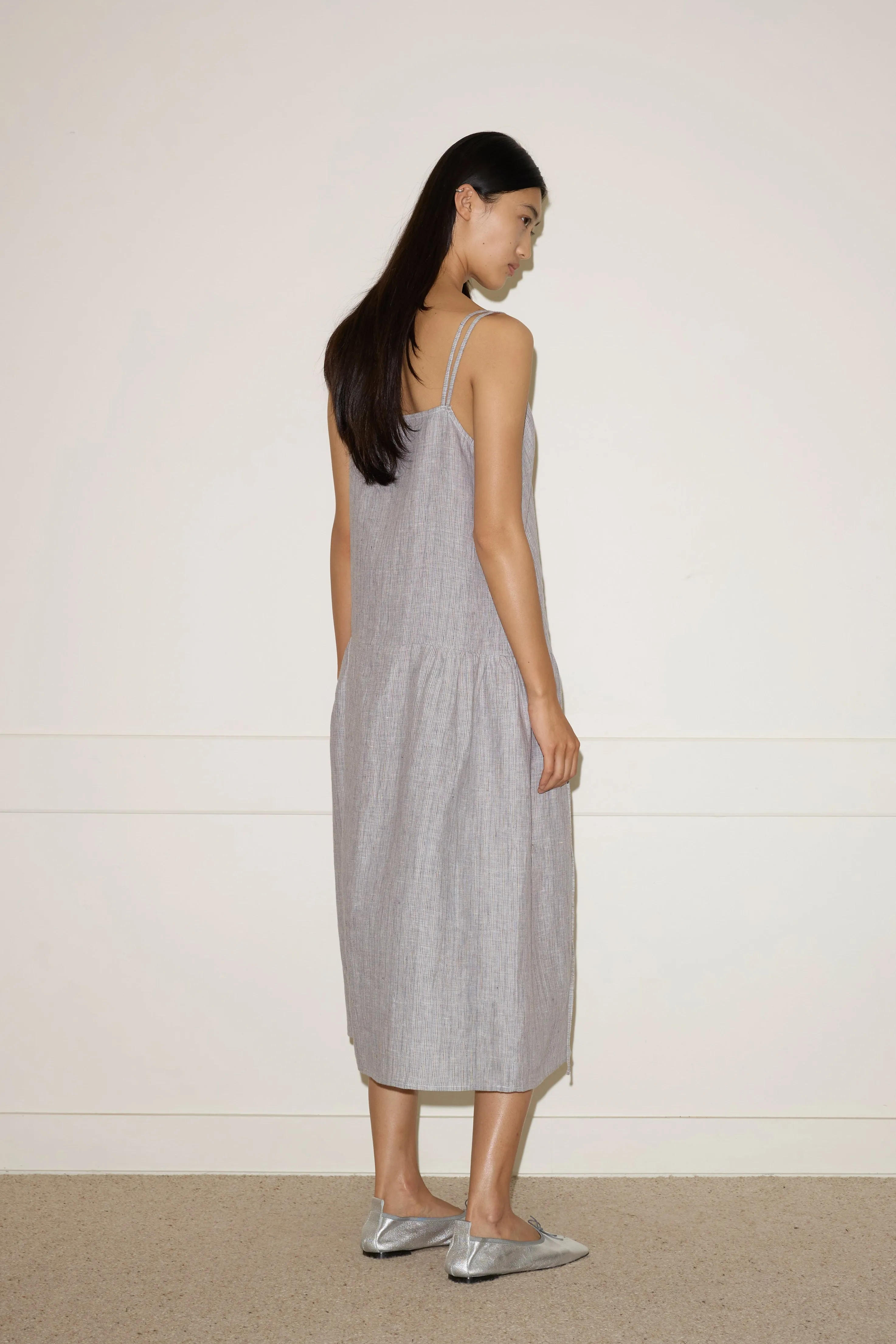 Linen Strap Dress - Haze Blue sold by Deiji Studios product image thumbnail 3