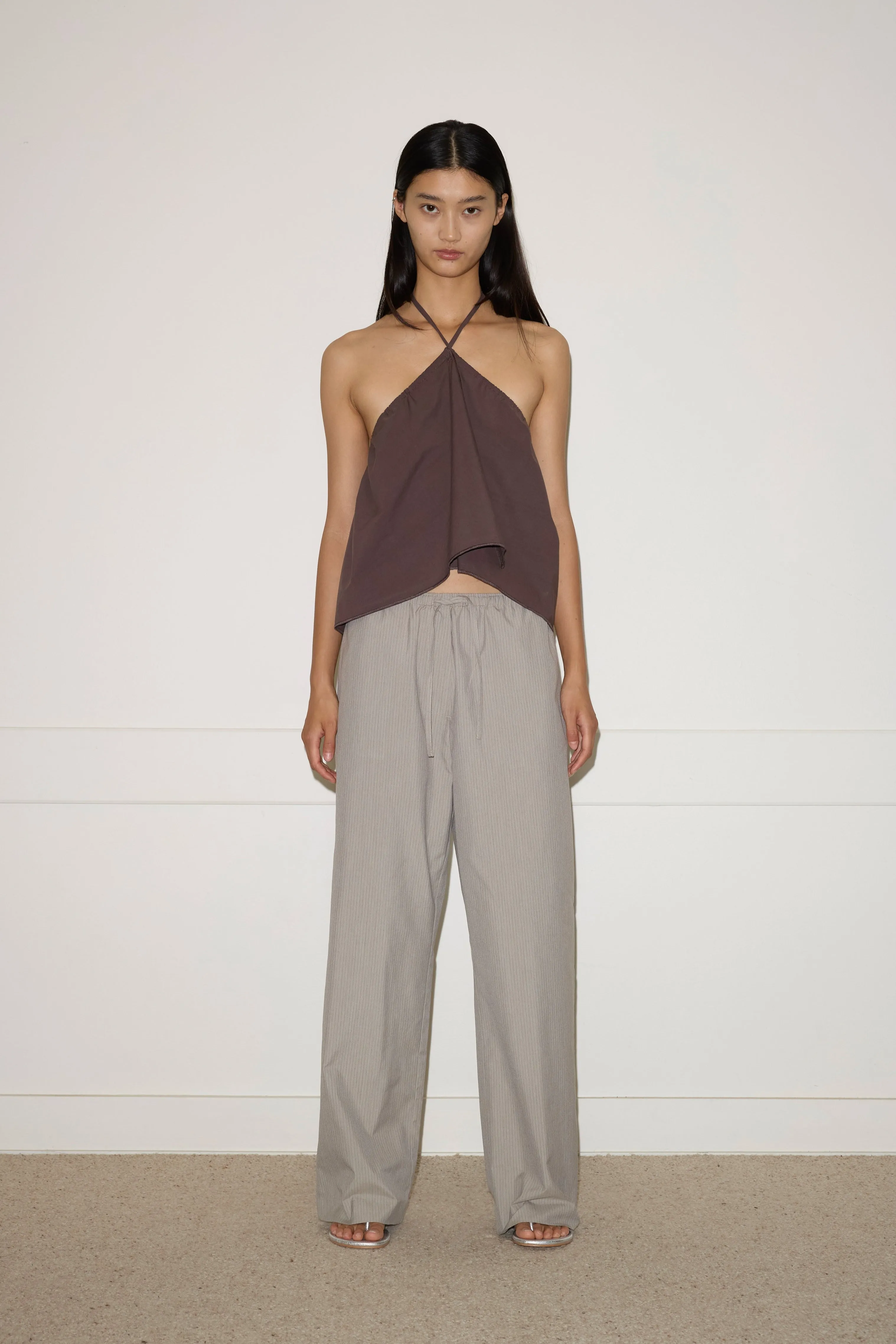 Low Pocket Pure Wool Pant - Dove Stripe sold by Deiji Studios product image thumbnail 2