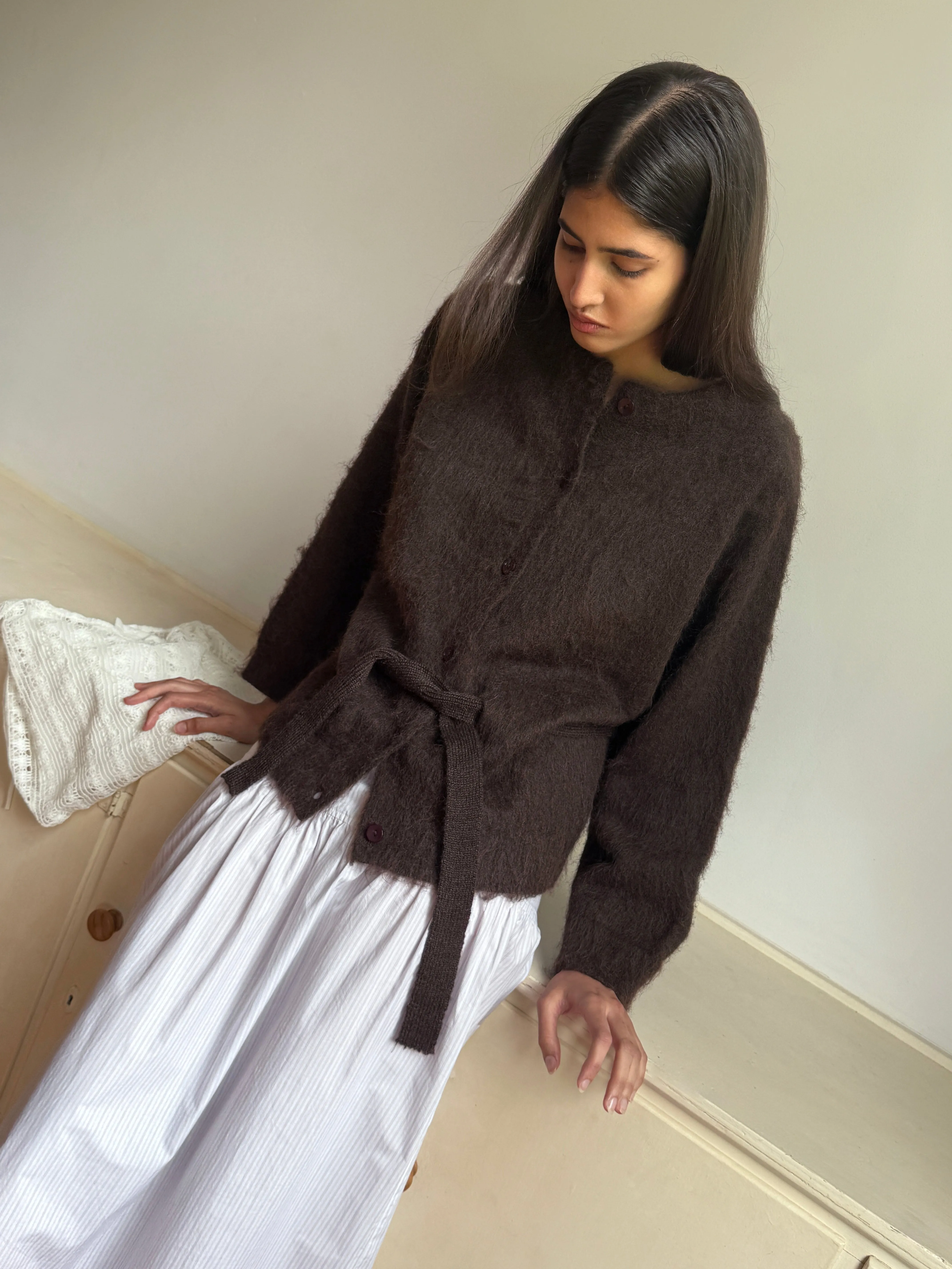 Belted Cardi - Brown sold by Deiji Studios product image thumbnail 4